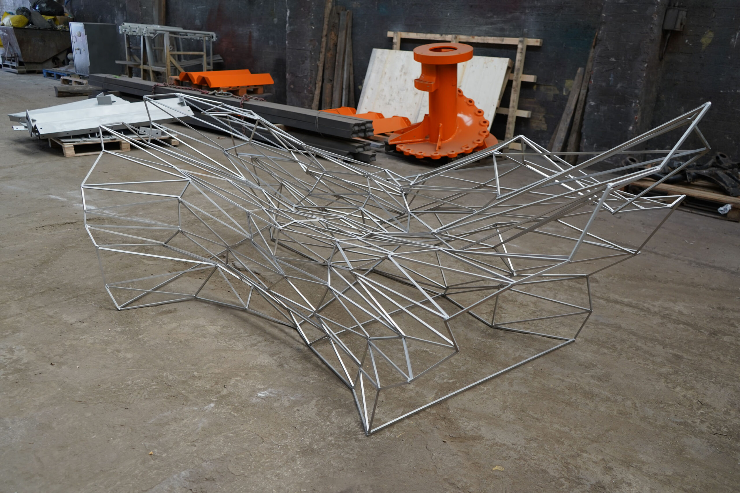 Stag Bench in Welded 316 Stainless Steel by Julian Mayor 16
