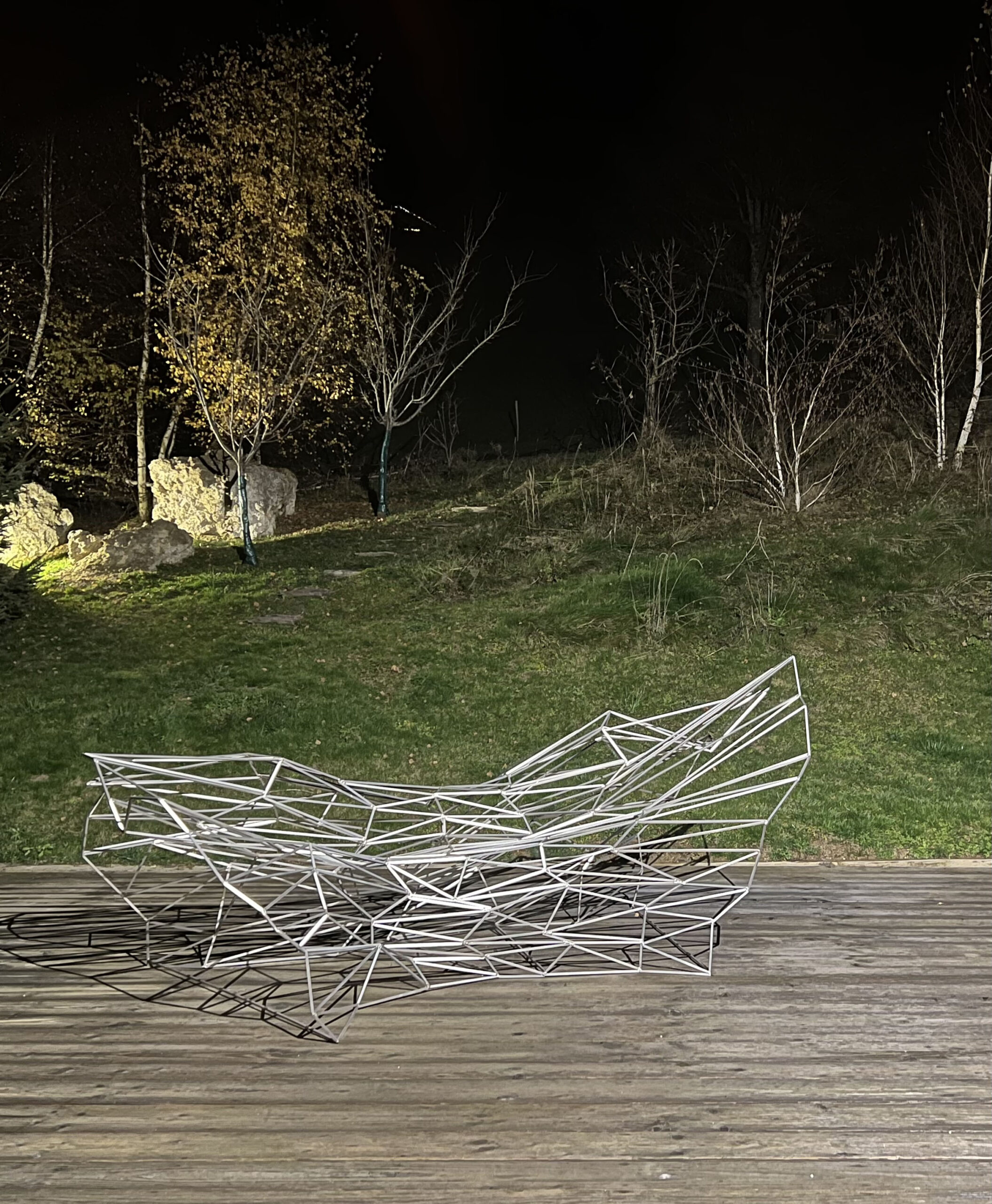 Stag Bench in Welded 316 Stainless Steel by Julian Mayor 2