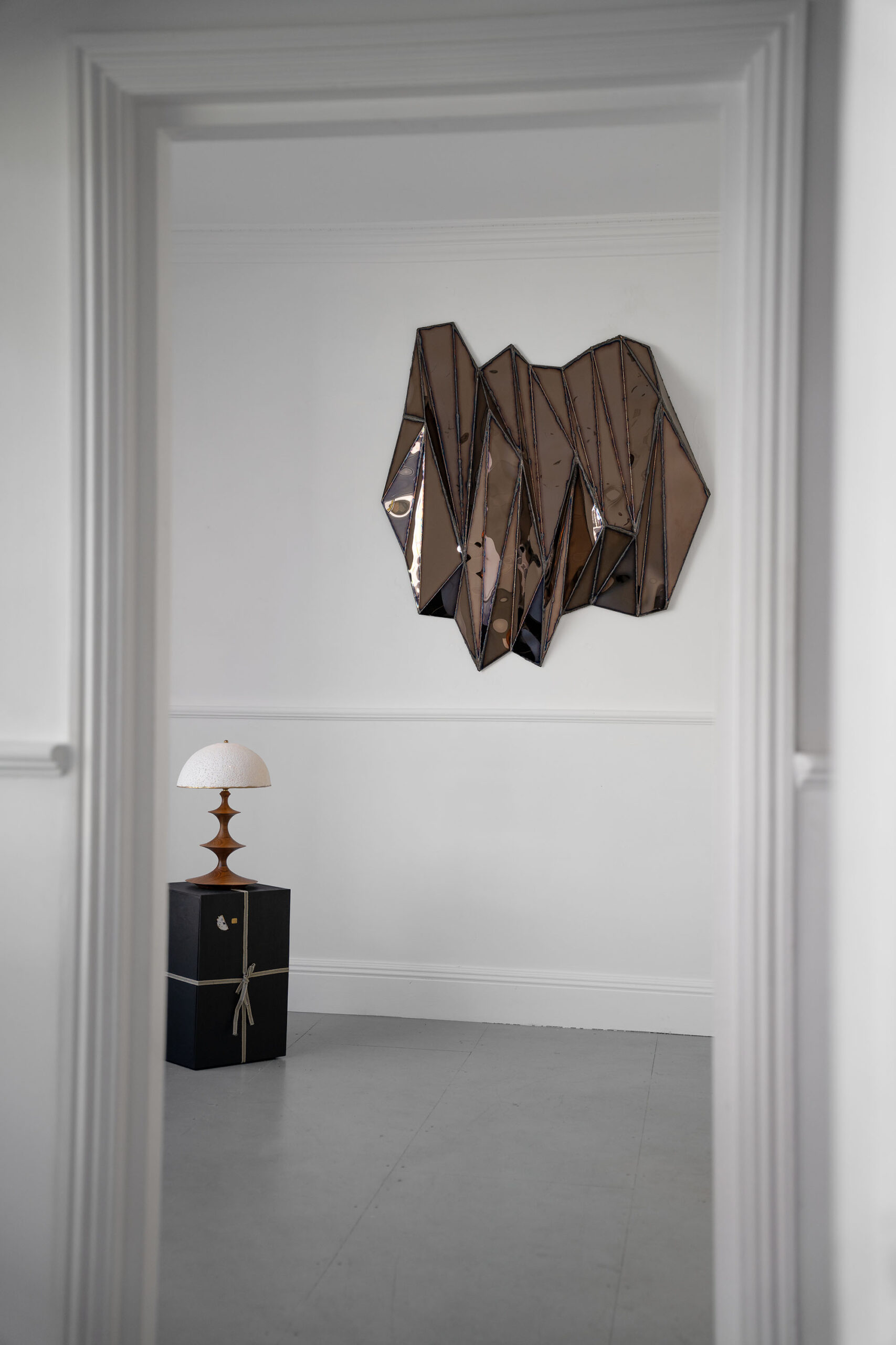 Wing Bronze Wall Piece in Welded Mirror Polished Stainless Steel by Julian Mayor 5
