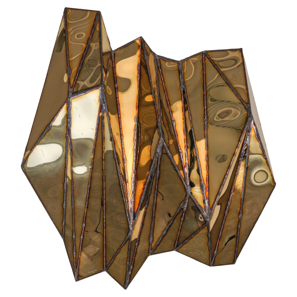 Wing Small Wall Piece in Welded Mirror Polished Stainless Steel by Julian Mayor 1