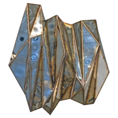 Wing Small Wall Piece in Welded Mirror-Polished Stainless Steel by Julian Mayor