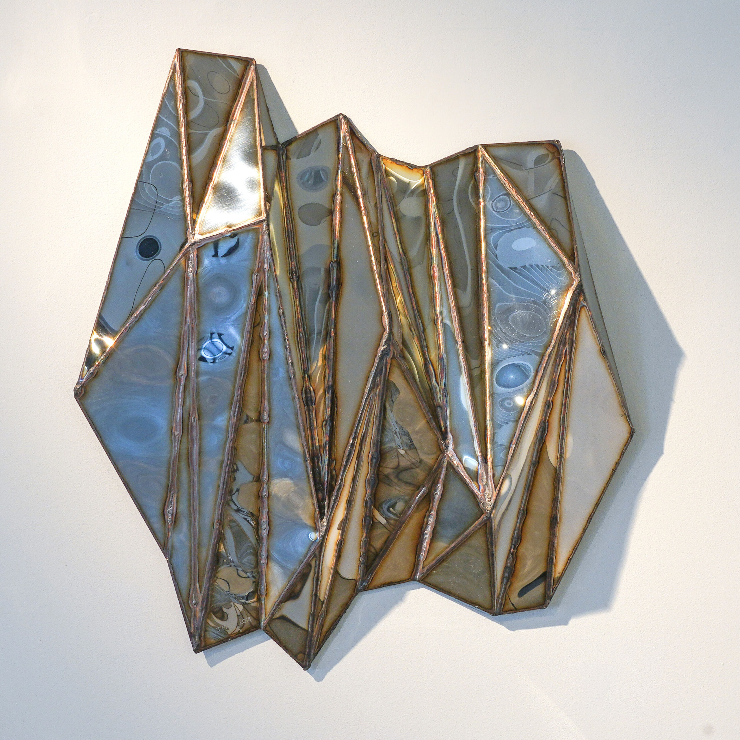 Wing Small Wall Piece in Welded Mirror Polished Stainless Steel by Julian Mayor 10