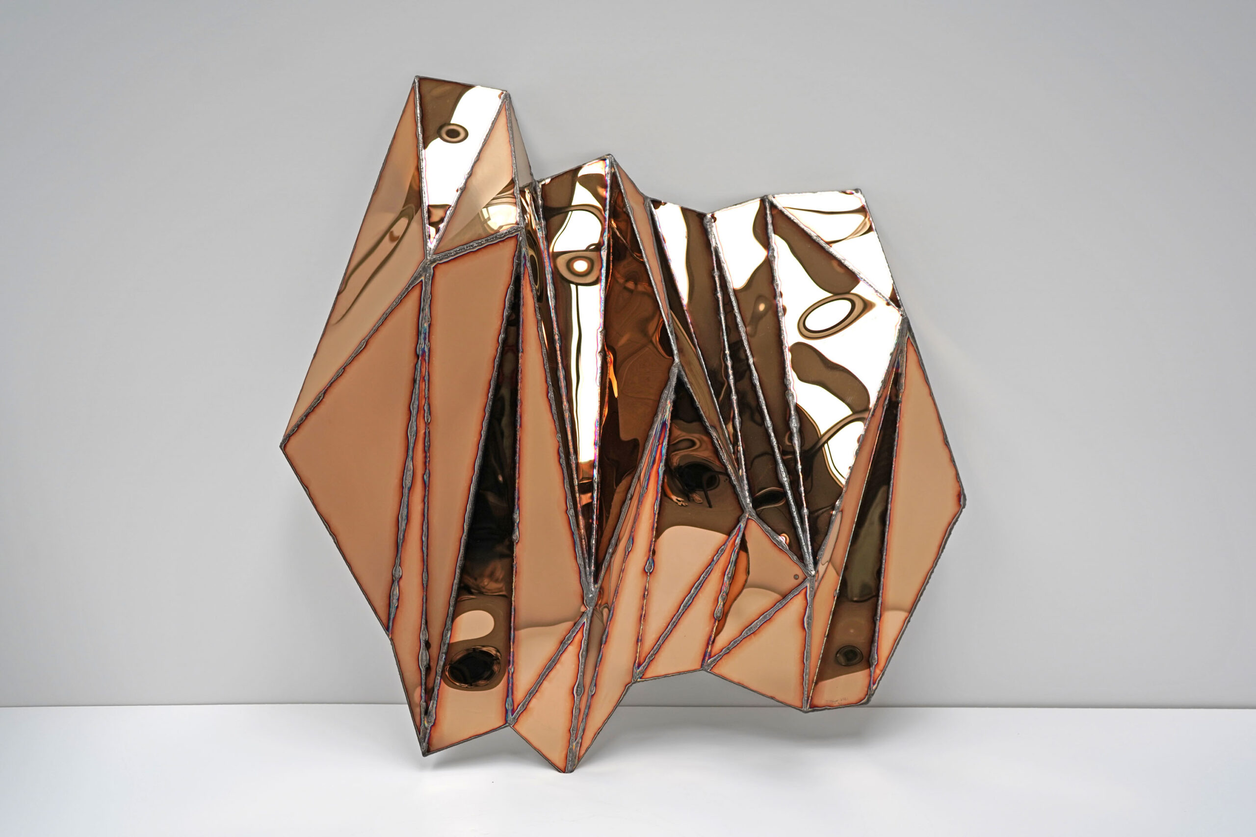 Wing Small Wall Piece in Welded Mirror Polished Stainless Steel by Julian Mayor 2