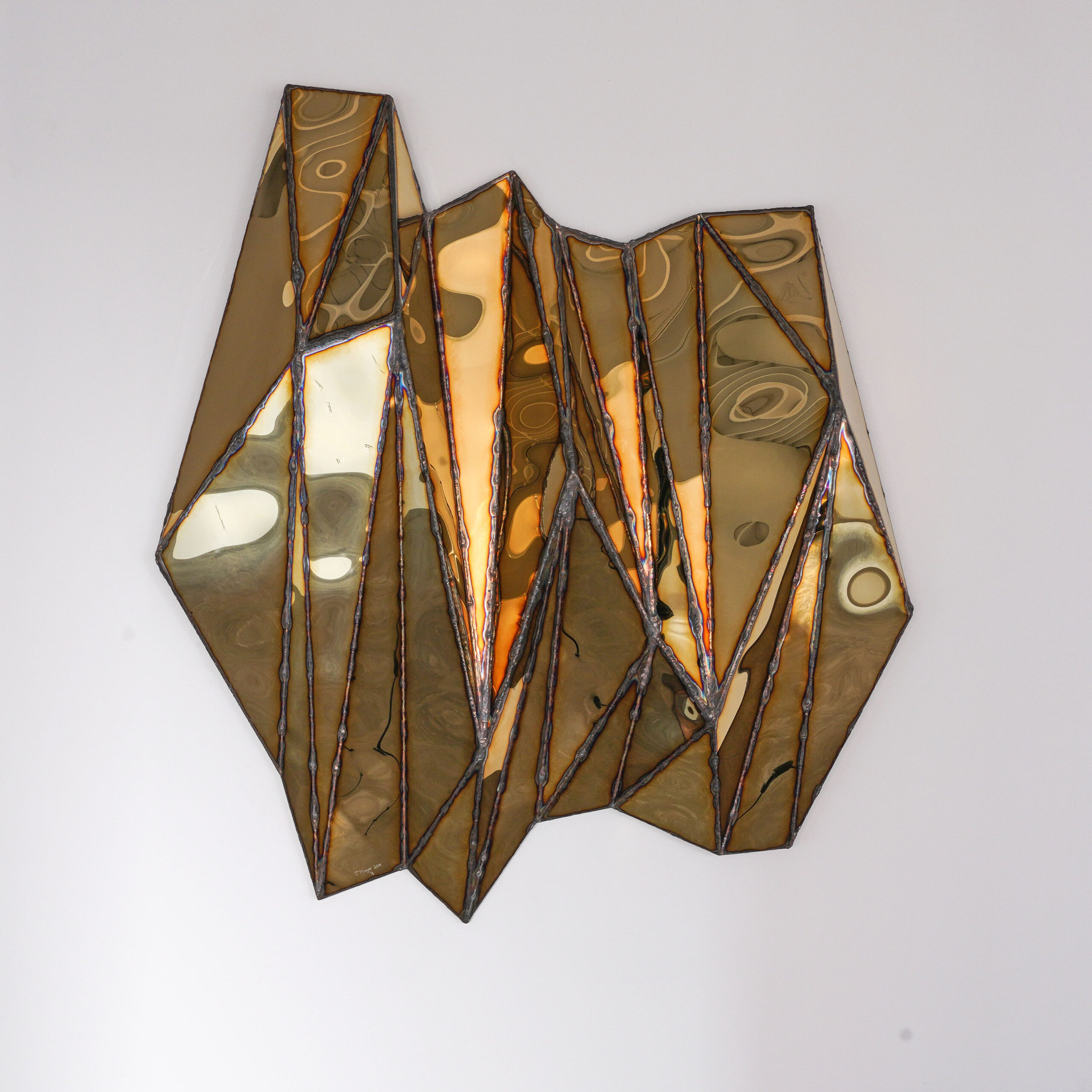 Wing Small Wall Piece in Welded Mirror Polished Stainless Steel by Julian Mayor 2