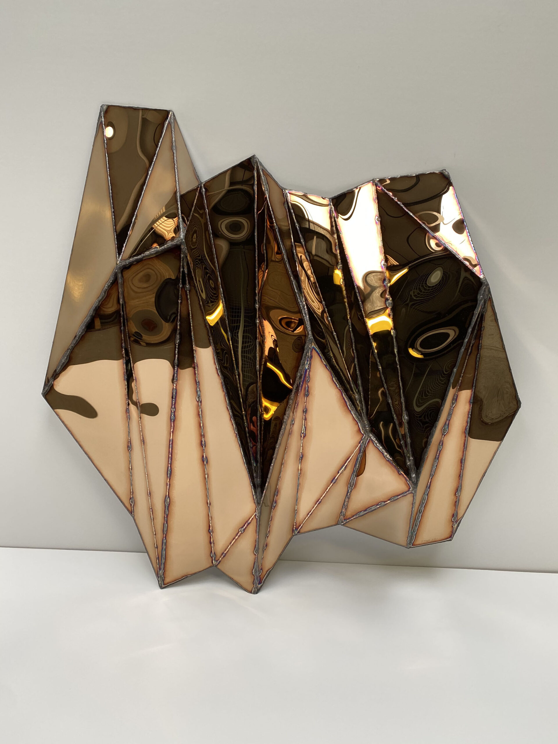 Wing Small Wall Piece in Welded Mirror Polished Stainless Steel by Julian Mayor 5