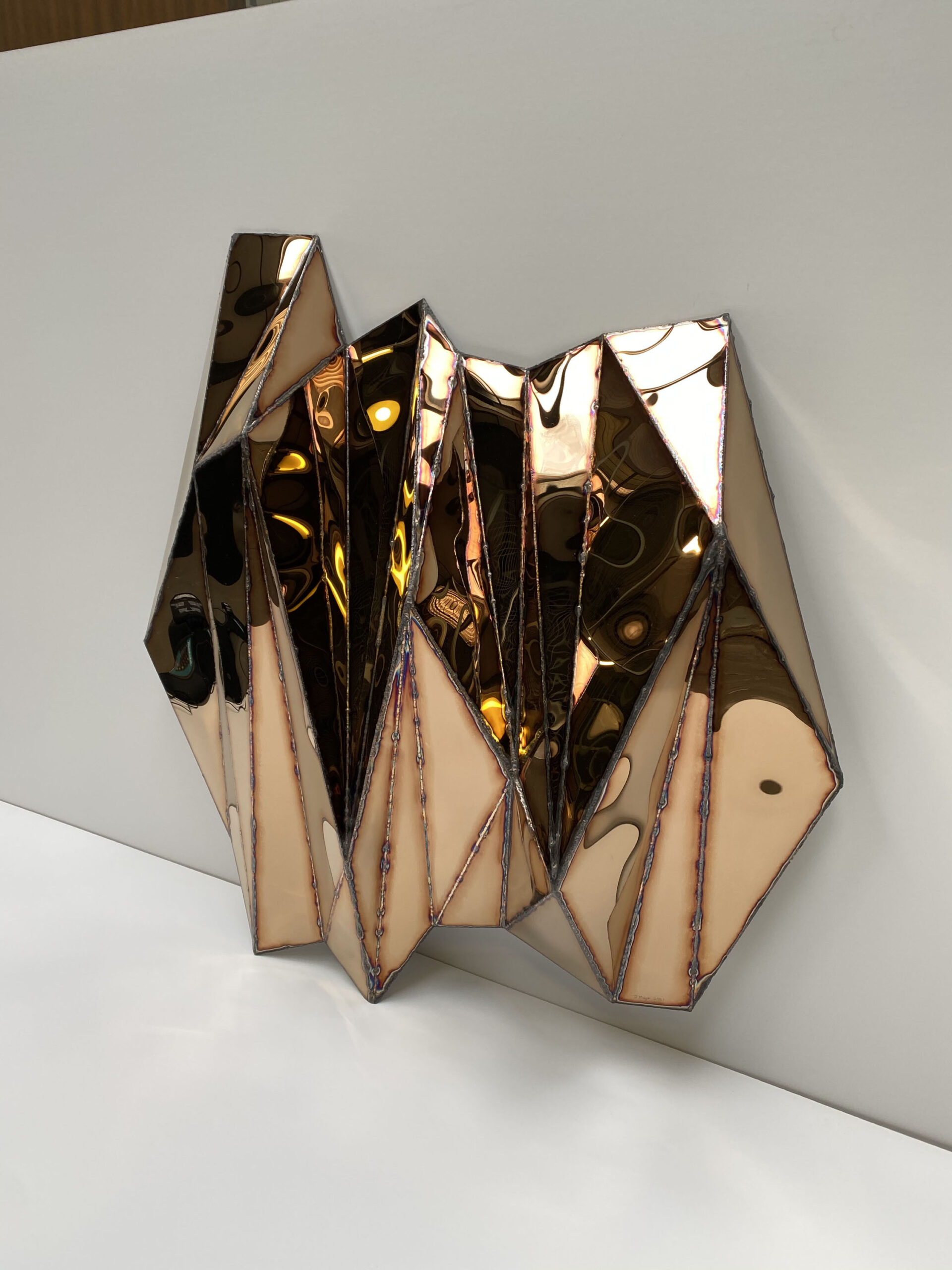 Wing Small Wall Piece in Welded Mirror Polished Stainless Steel by Julian Mayor 6
