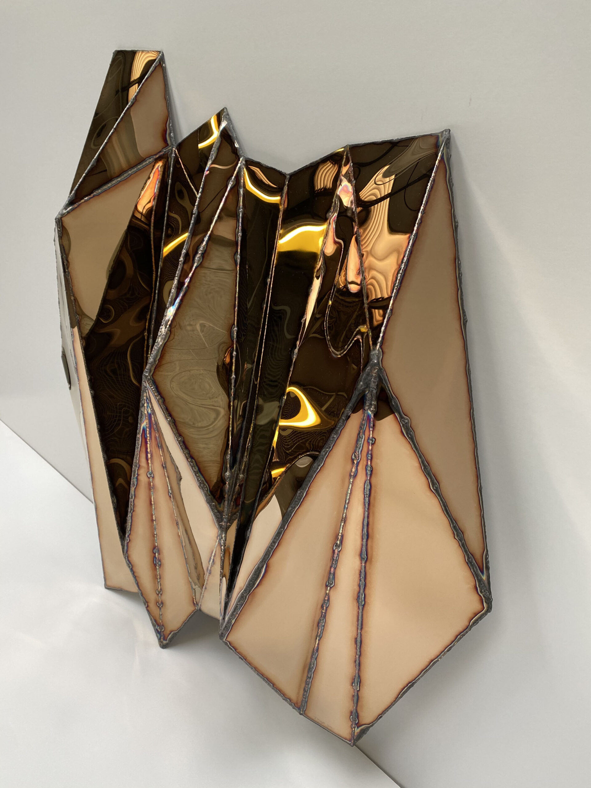 Wing Small Wall Piece in Welded Mirror Polished Stainless Steel by Julian Mayor 8