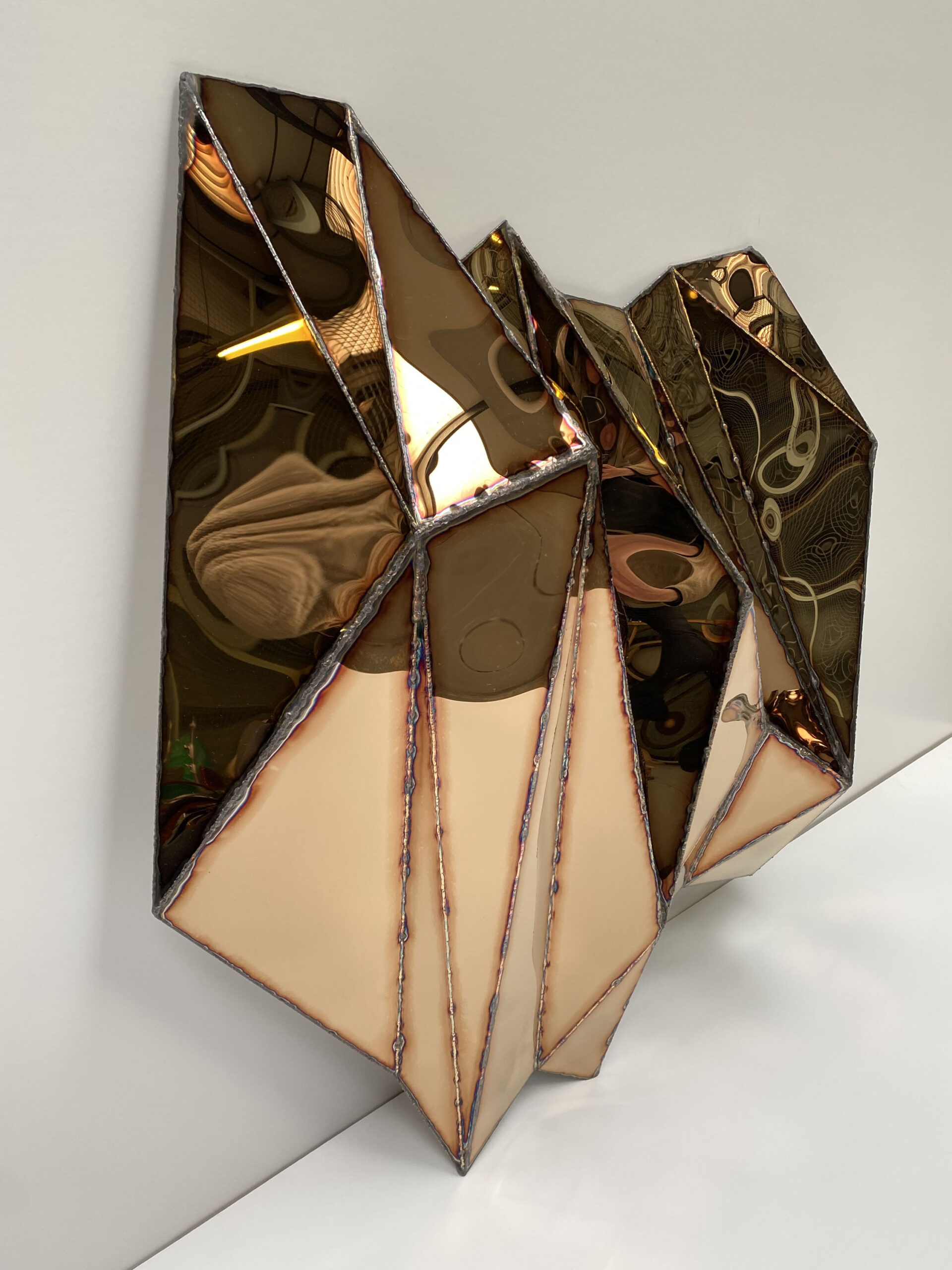 Wing Small Wall Piece in Welded Mirror Polished Stainless Steel by Julian Mayor 9