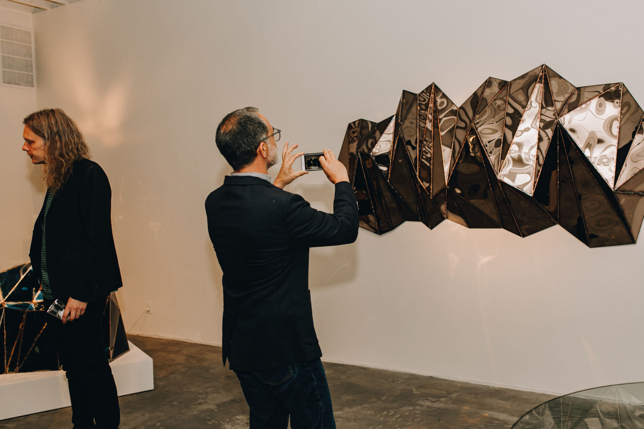 Wing Wide Wall Piece in Welded Mirror Polished Stainless Steel by Julian Mayor 4