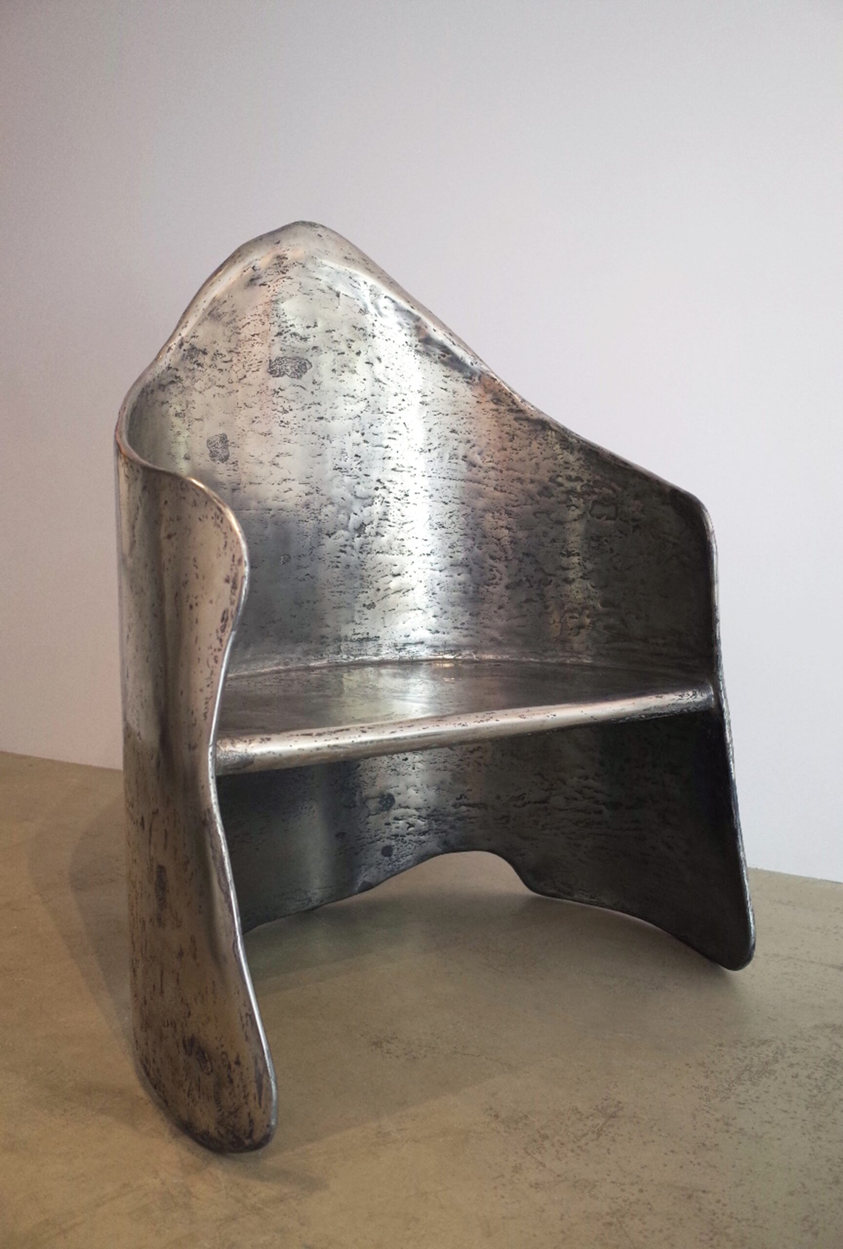 Amaia Chair in Aluminium Brass Mixed Resine on Inox by Atelier Ellery 4