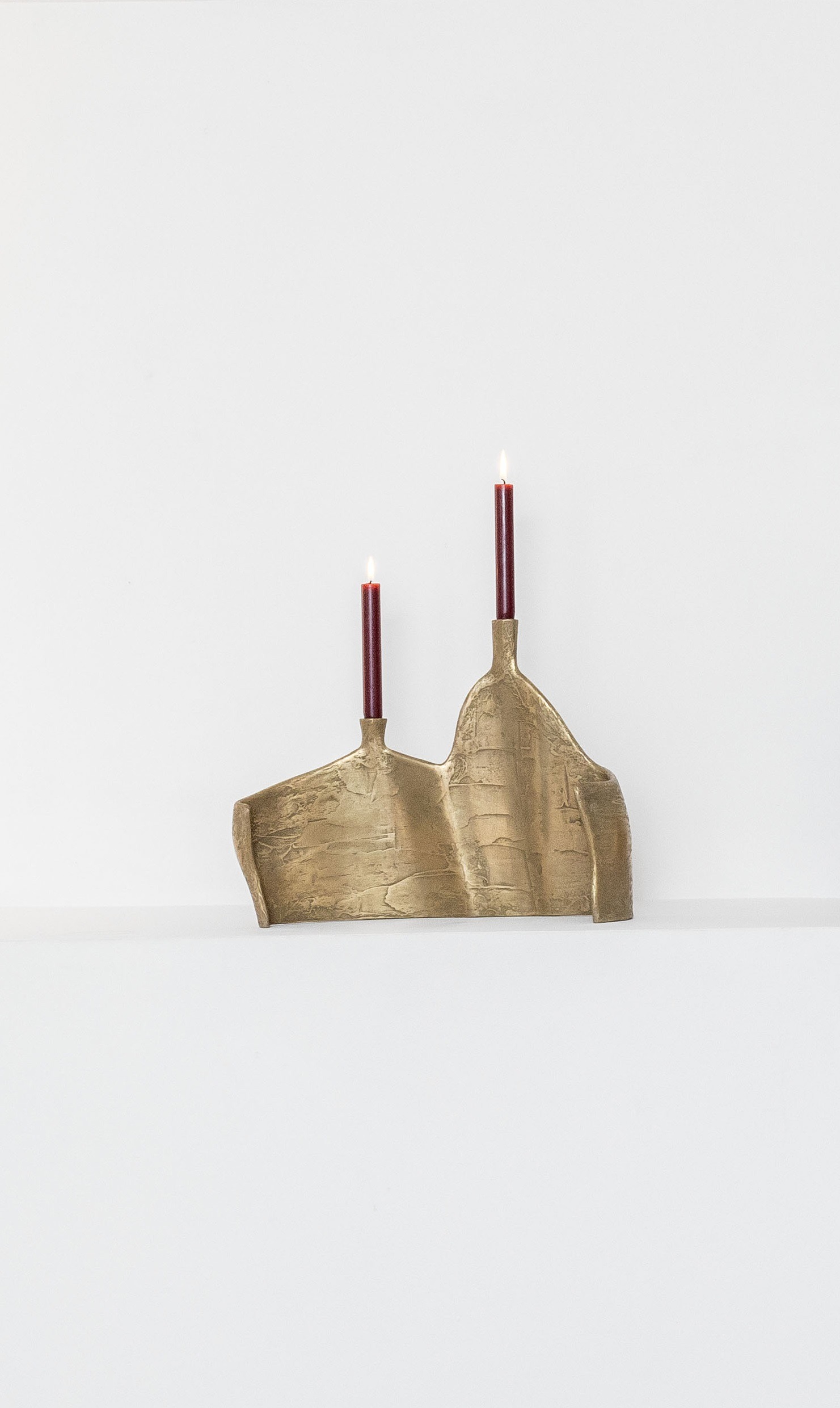 Motionless Light Double Candelabrum in Brass Resin by Atelier Ellery 5