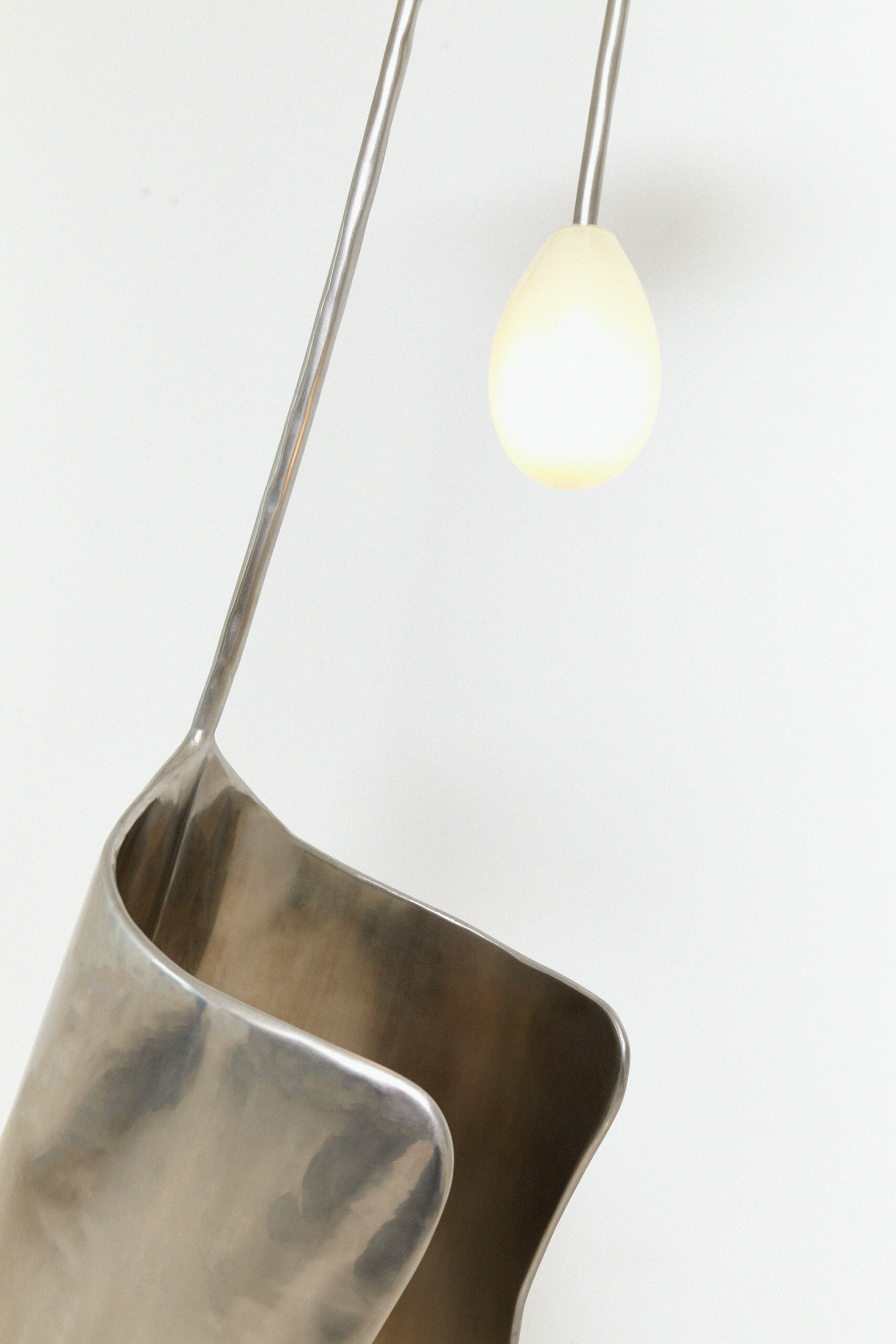 Moulin Floor Lamp In Brass & Hand Blown Glass by Atelier Ellery 8