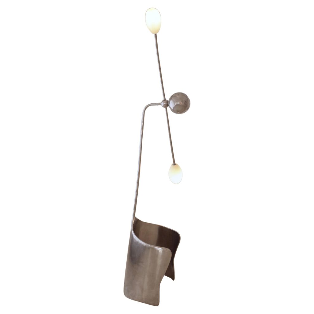 Moulin Floor Lamp In Inox Stainless Steel by Atelier Ellery 1