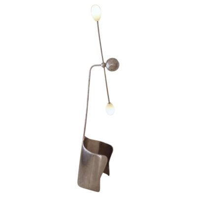 Moulin Floor Lamp In Inox Stainless Steel by Atelier Ellery