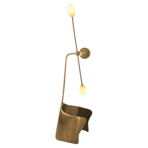 Moulin Table Lamp In Brass Hand Blown Glass by Atelier Ellery 1
