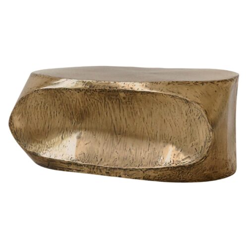 Rocher Medium Decorative Table In Brass Resin Over Inox by Atelier Ellery 1