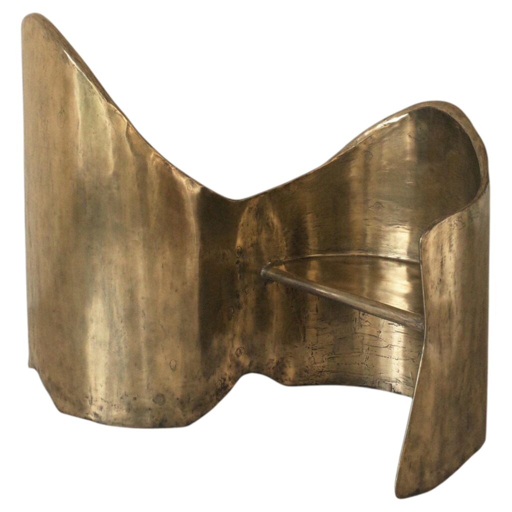 Toi & Moi Loveseat In Polished Brass Resin Over Inox by Atelier Ellery 1