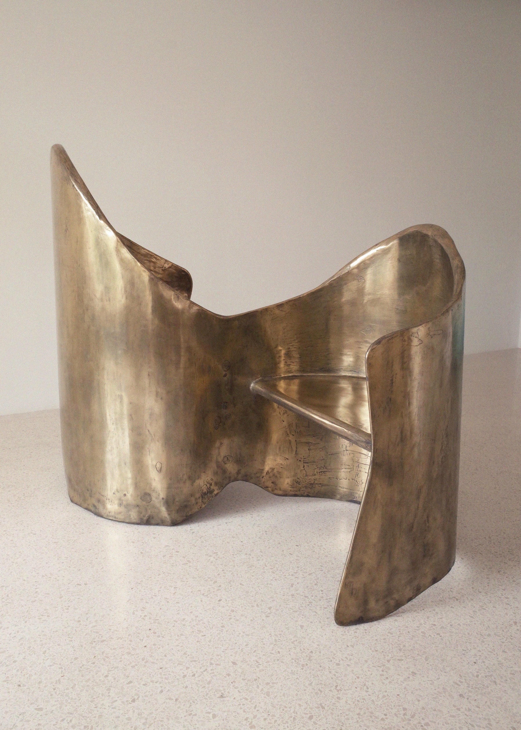 Toi & Moi Loveseat In Polished Brass Resin Over Inox by Atelier Ellery 10