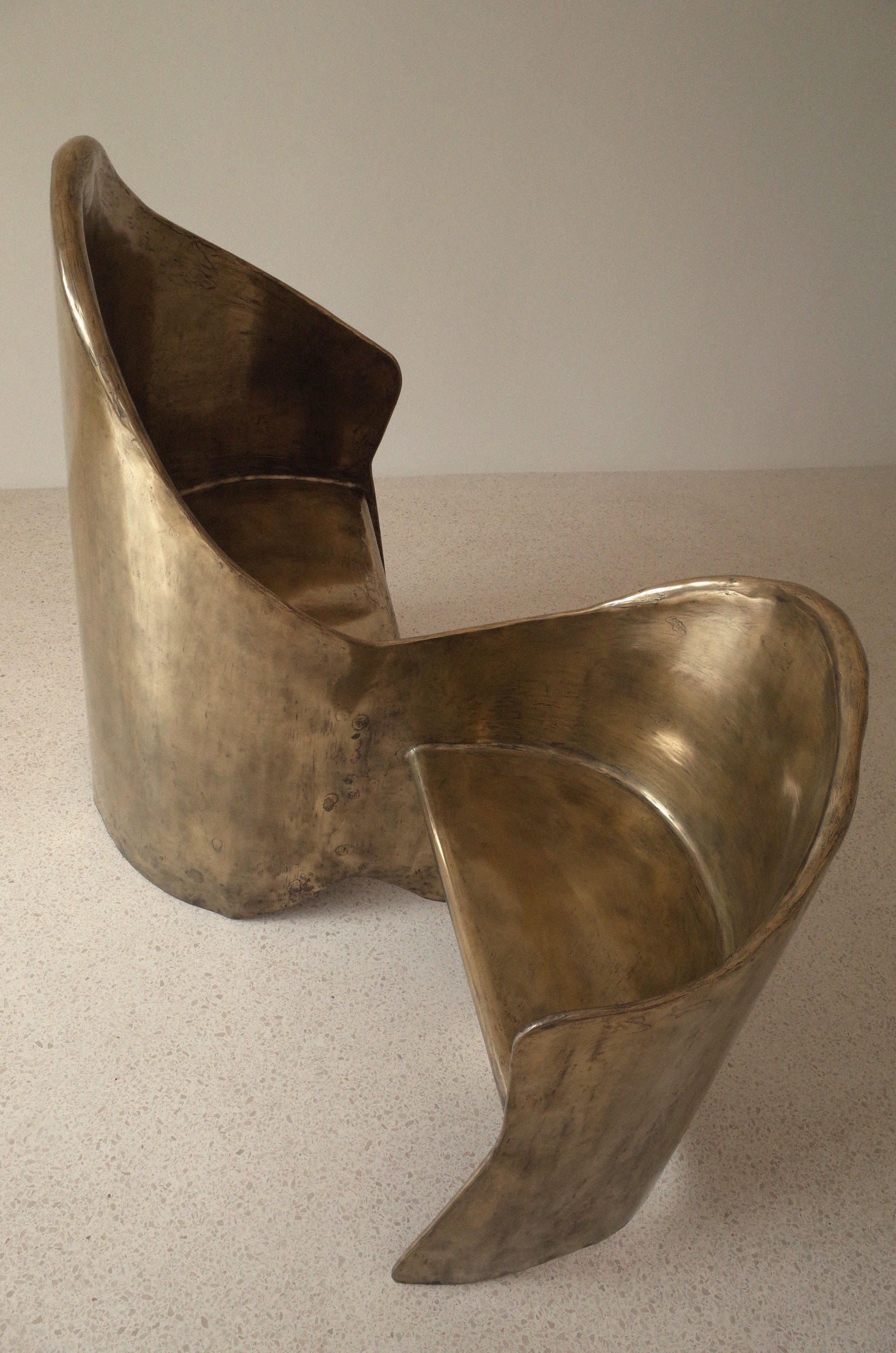 Toi & Moi Loveseat In Polished Brass Resin Over Inox by Atelier Ellery 11