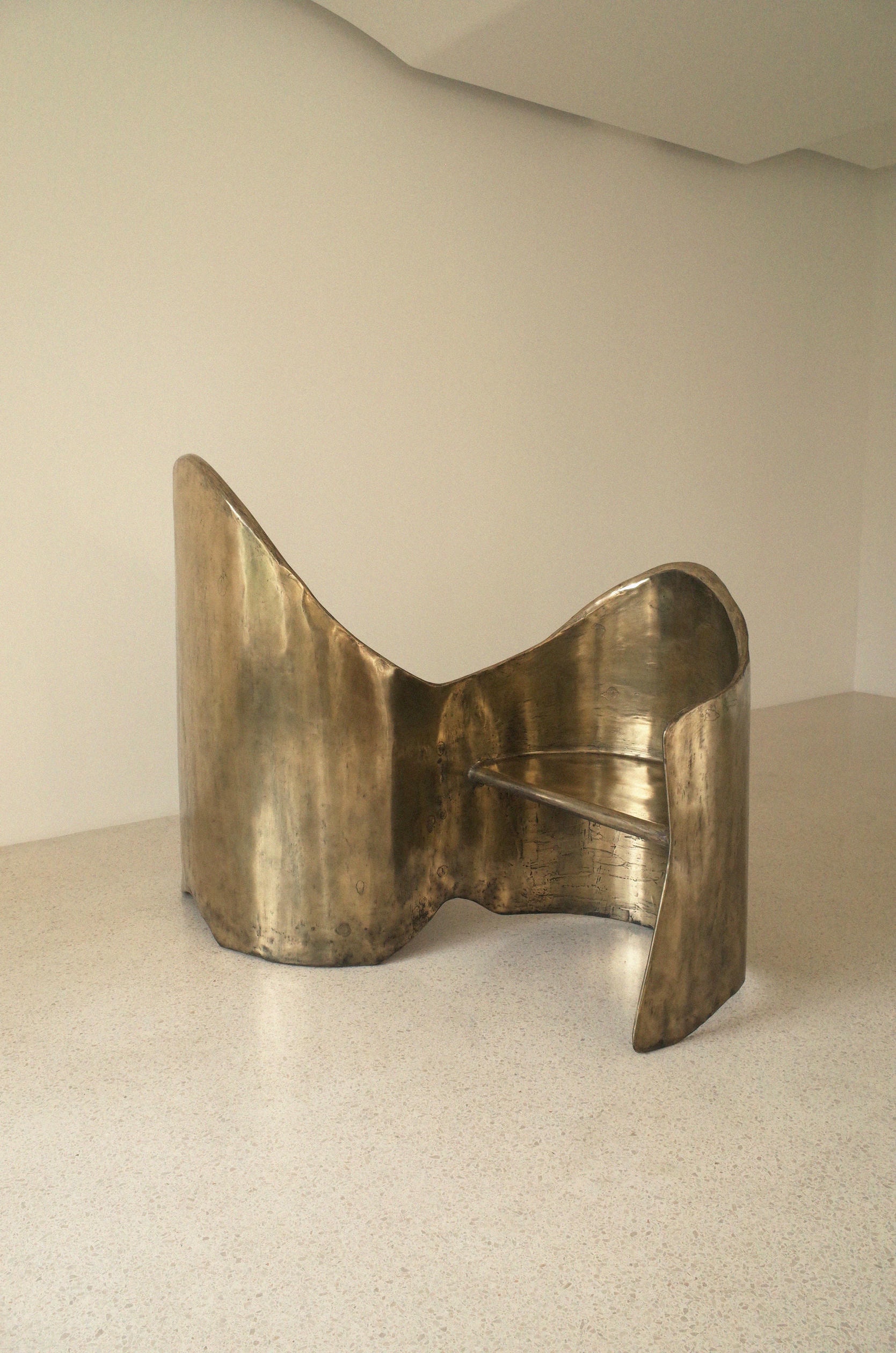Toi & Moi Loveseat In Polished Brass Resin Over Inox by Atelier Ellery 2