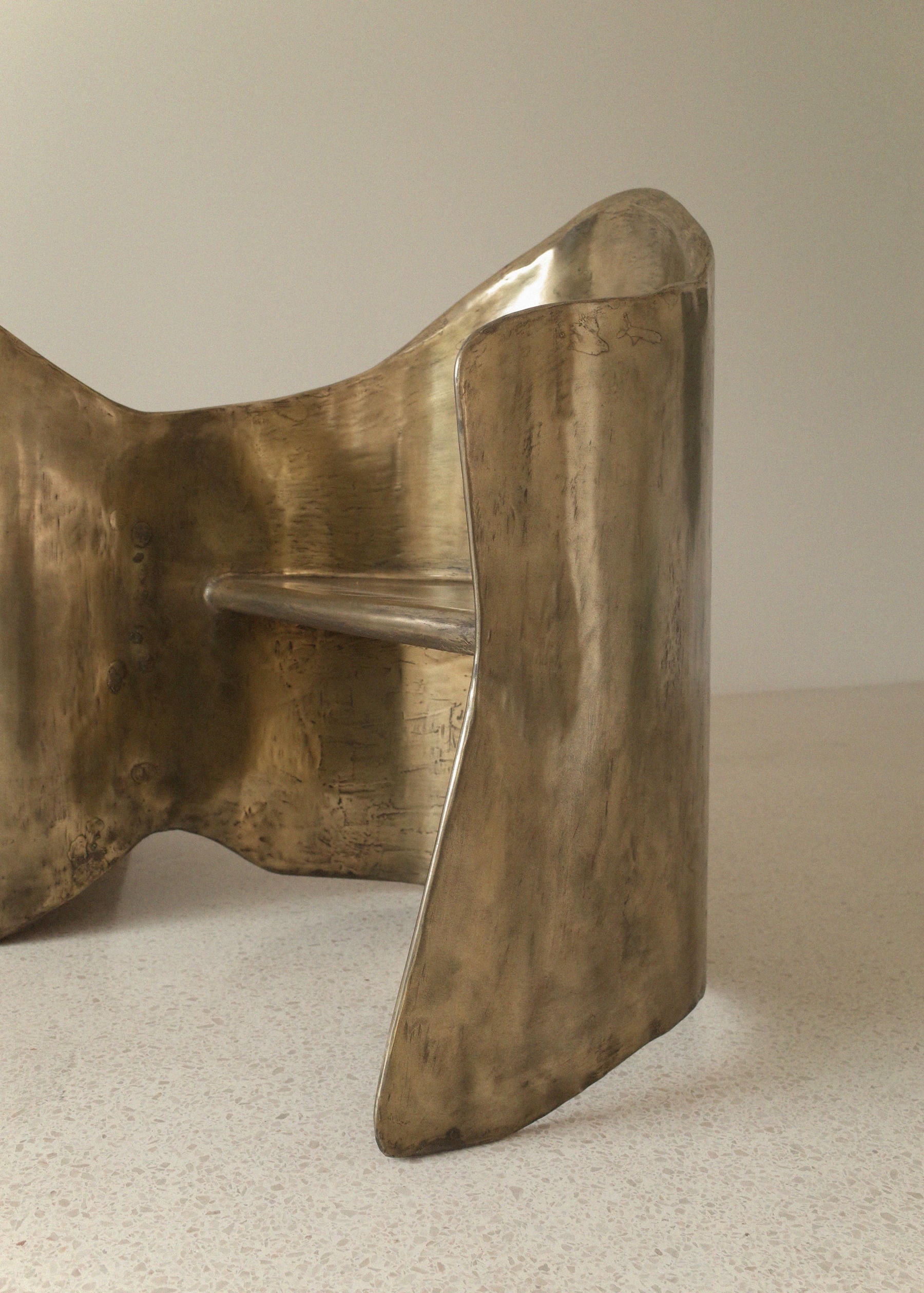 Toi & Moi Loveseat In Polished Brass Resin Over Inox by Atelier Ellery 4