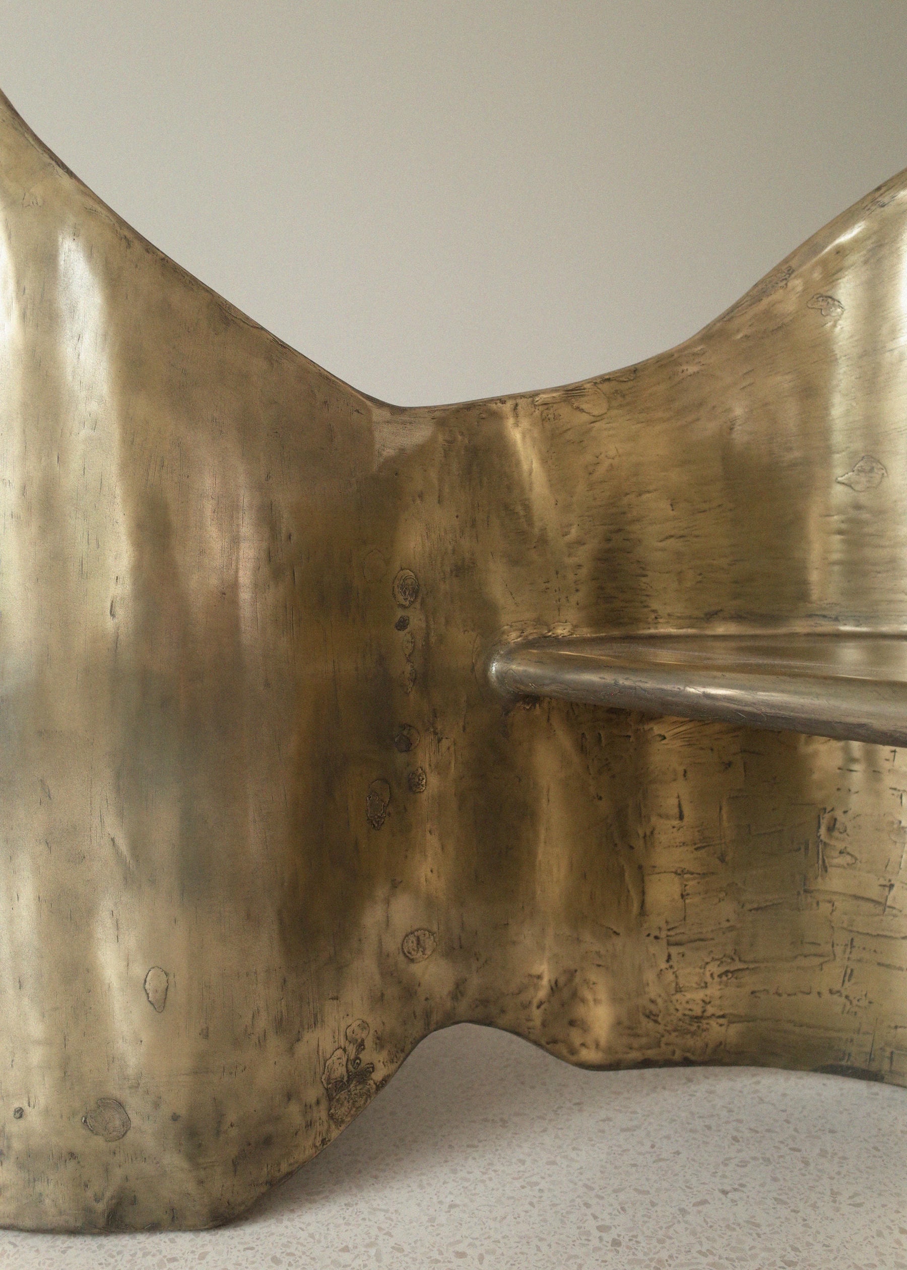 Toi & Moi Loveseat In Polished Brass Resin Over Inox by Atelier Ellery 5