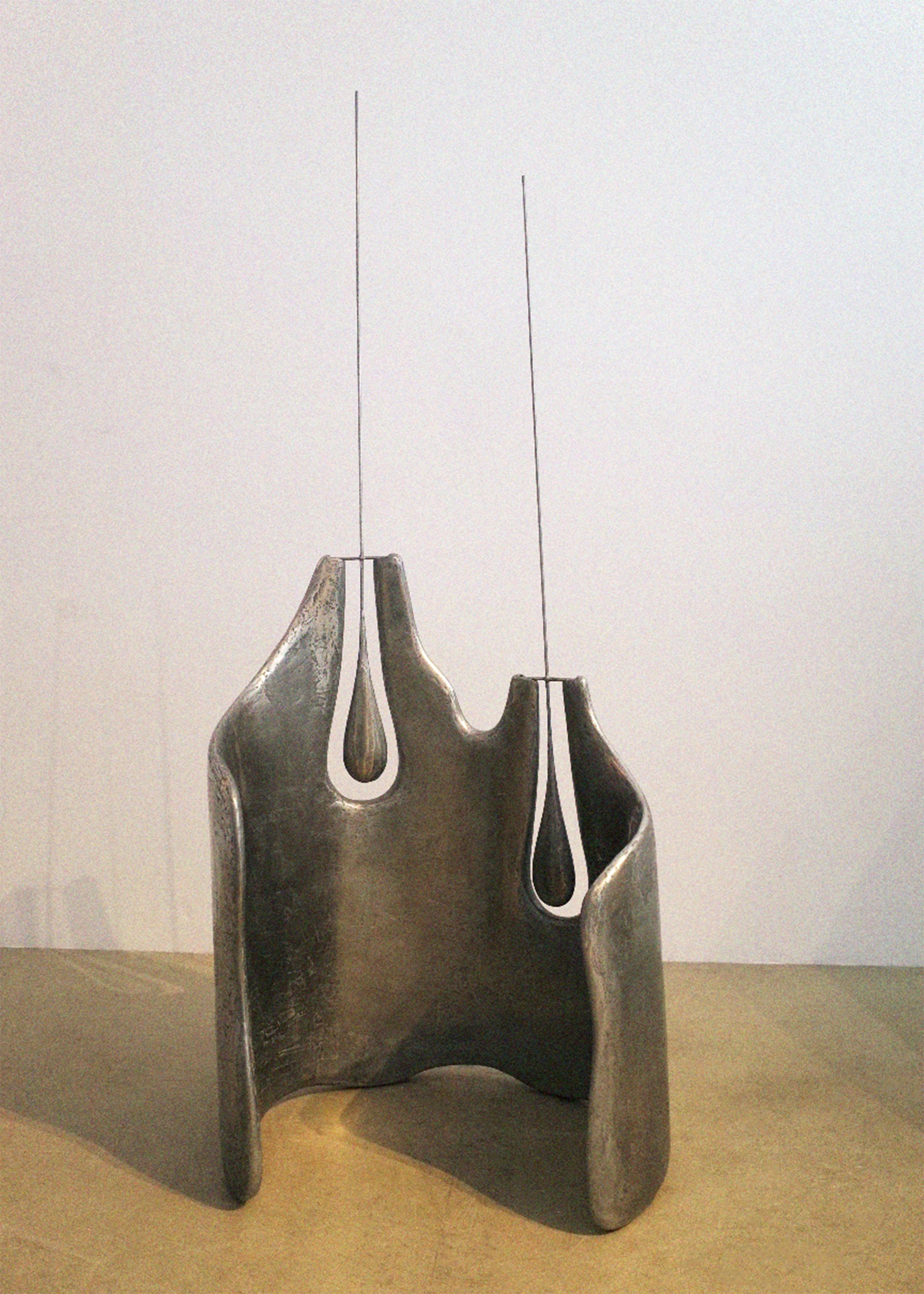 Transparent Silence Kinetic Sculpture in Metal Resin & Plaster by Atelier Ellery 2
