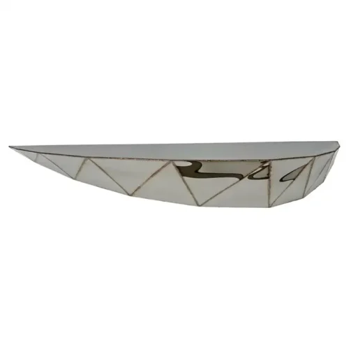 Bezier Shelf in Welded Mirror Polished Stainless Steel by Julian Mayor 1