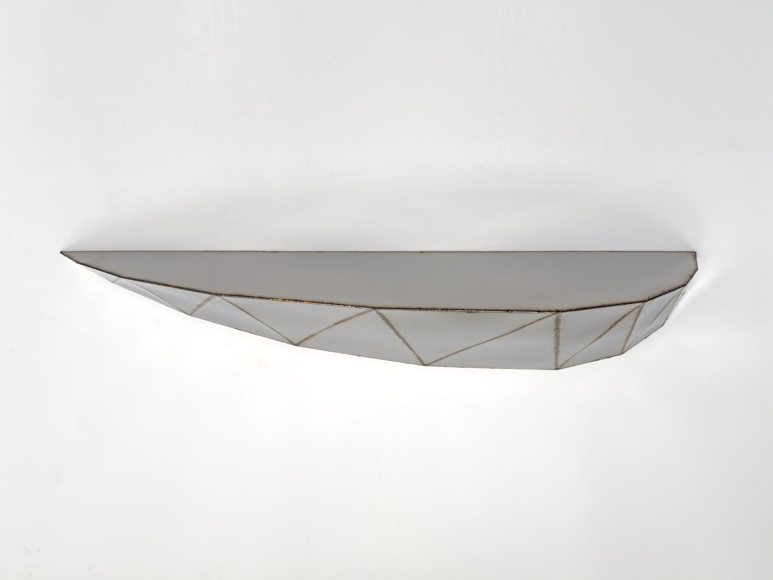 Bezier Shelf in Welded Mirror Polished Stainless Steel by Julian Mayor 3
