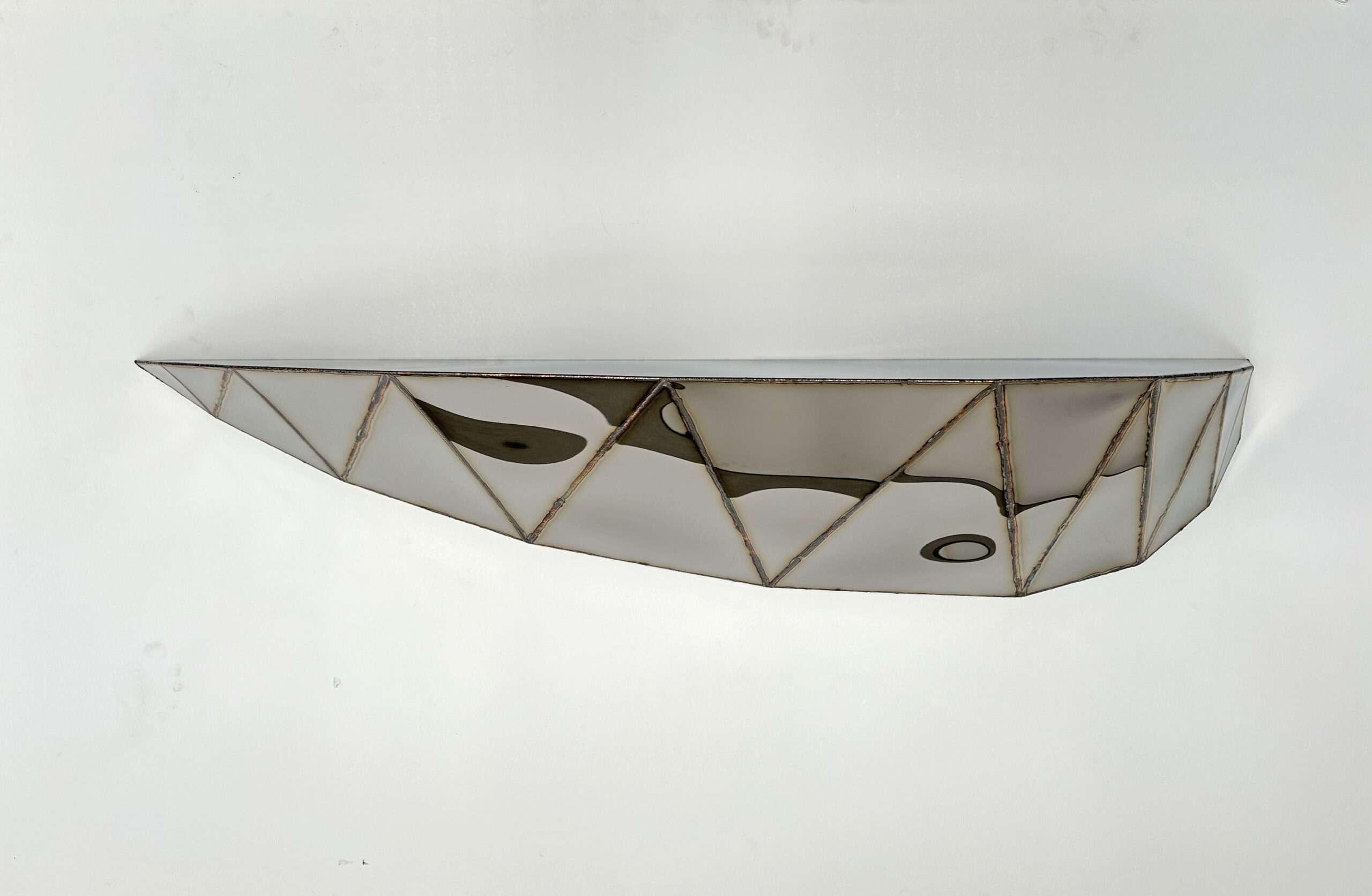 Bezier Shelf in Welded Mirror Polished Stainless Steel by Julian Mayor 5