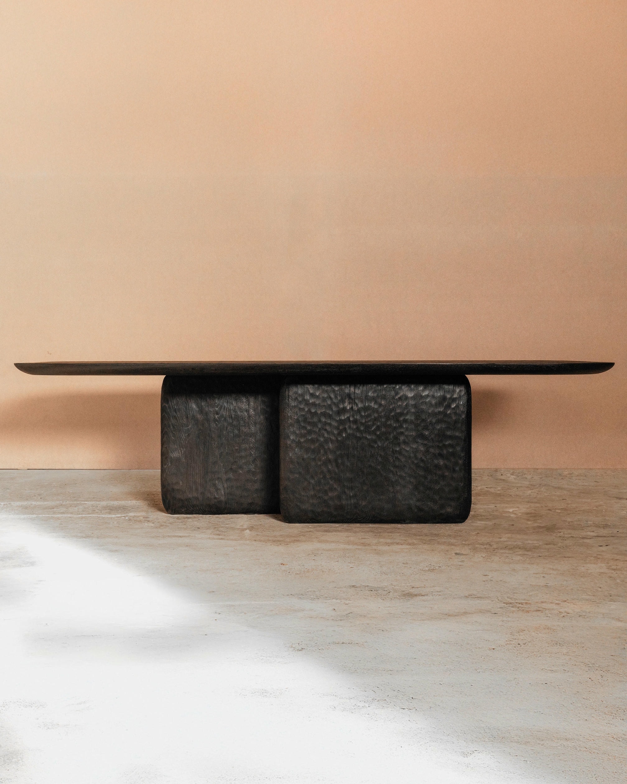 Contemporary Black Burnt European Oak Darling Dining Table by Dennis Kaiser 2