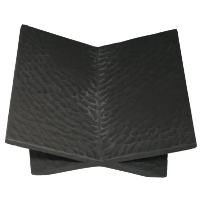 Contemporary Black Lime Cement Mixture And Solid Wood Bookstand by Dennis Kaiser