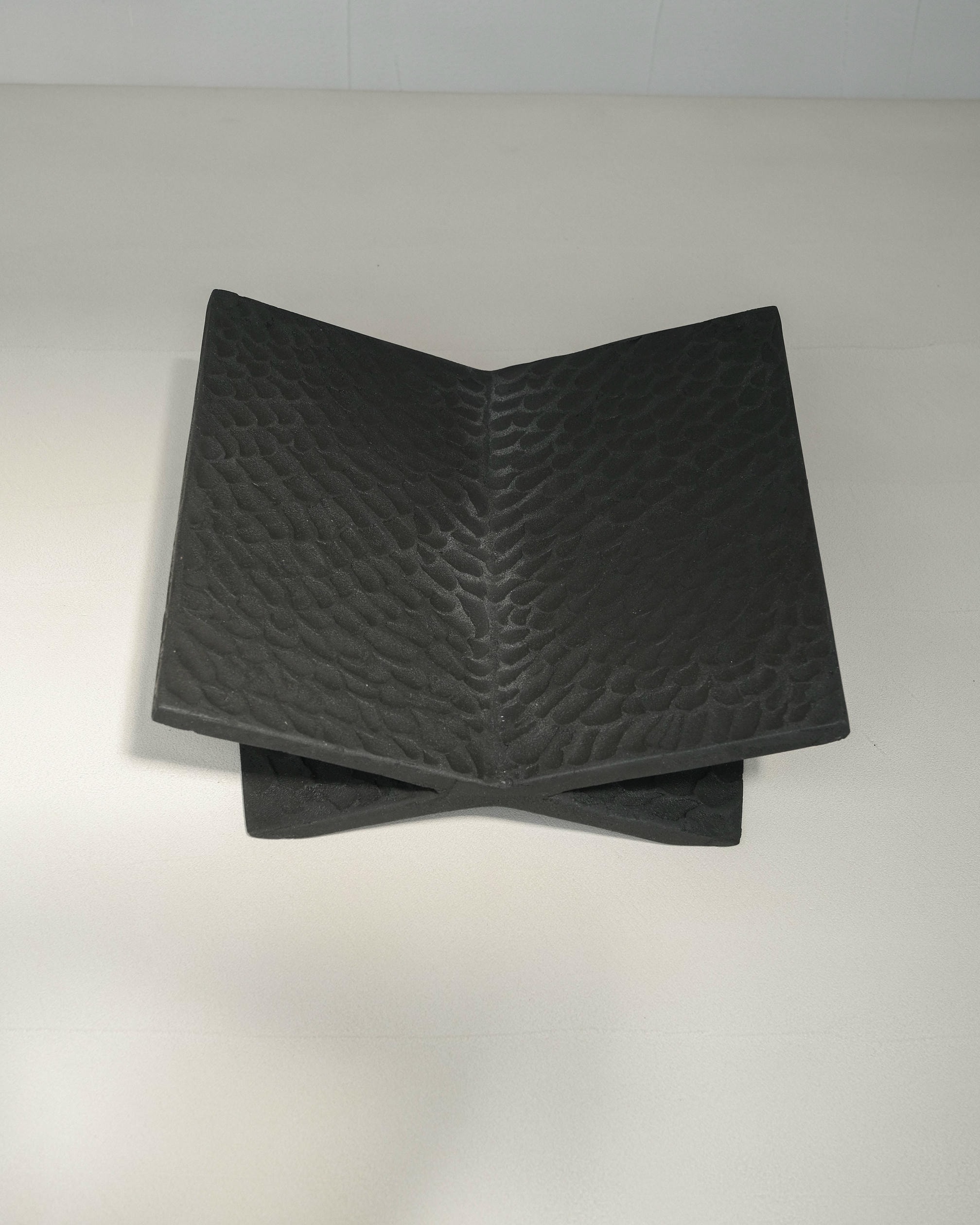 Contemporary Black Lime Cement Mixture And Solid Wood Bookstand by Dennis Kaiser 4