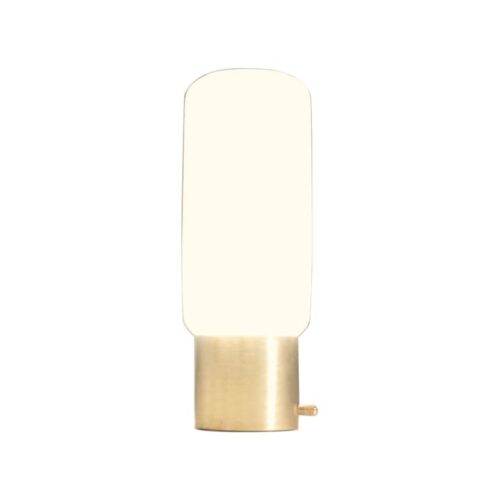 DL200 Table Lamp In Satin Brass with White Glass Light Diffuser by Daluce 1