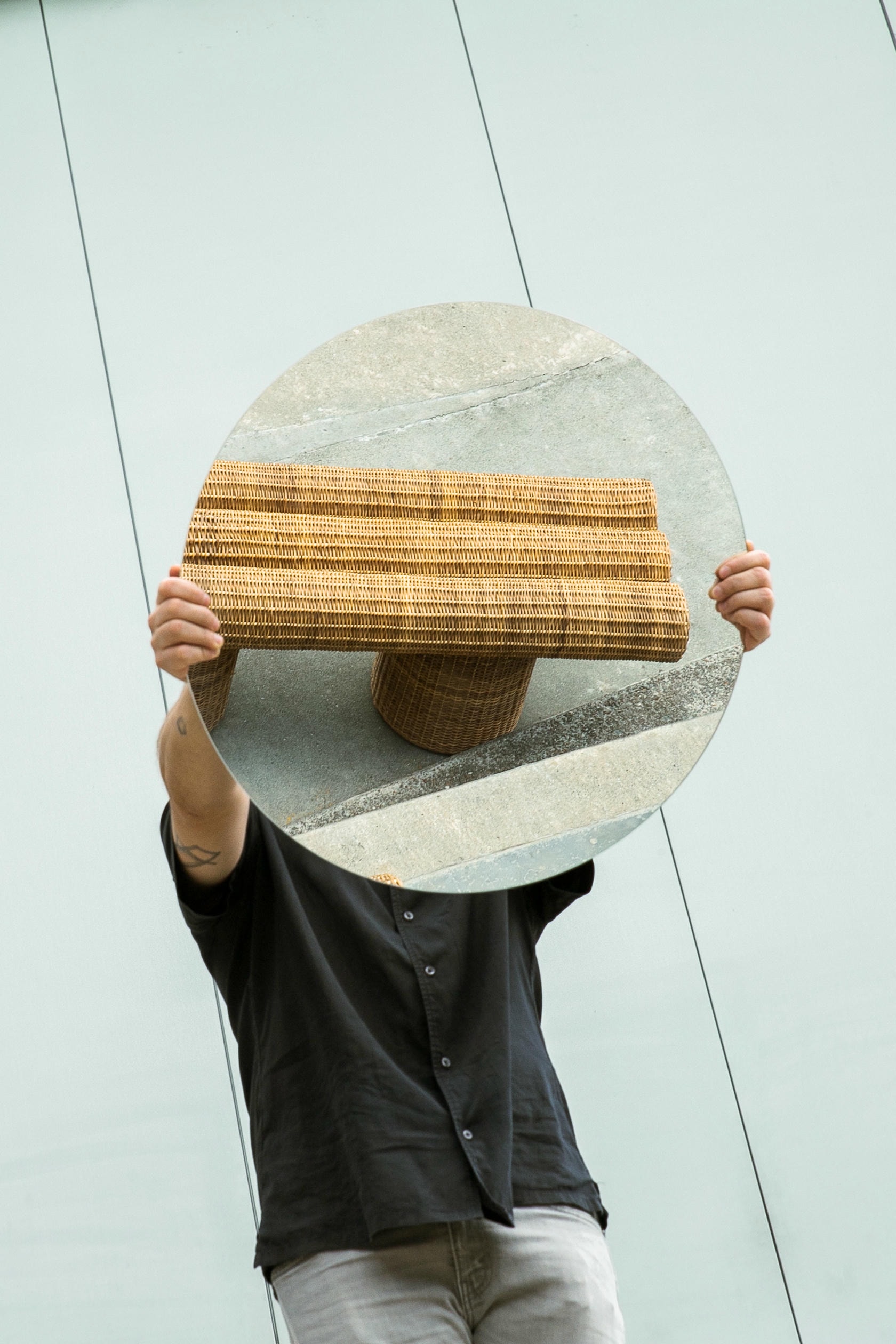Ibuju 02 Medium Bench in Colombian Woven Yaré Natural Fiber by Fango Studio 14