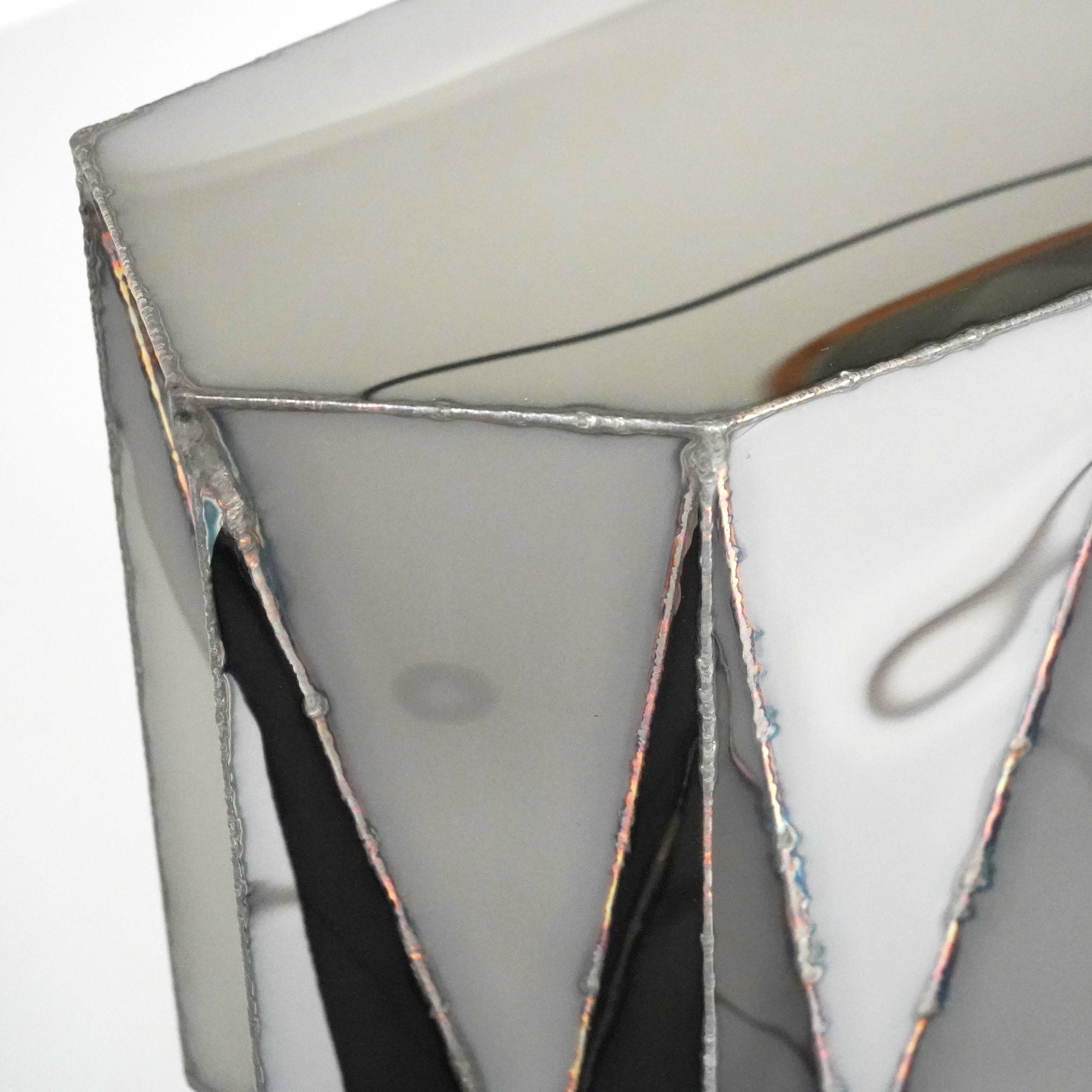 Jagged Edge Console in Welded Mirror Polished Stainless Steel by Julian Mayor 4