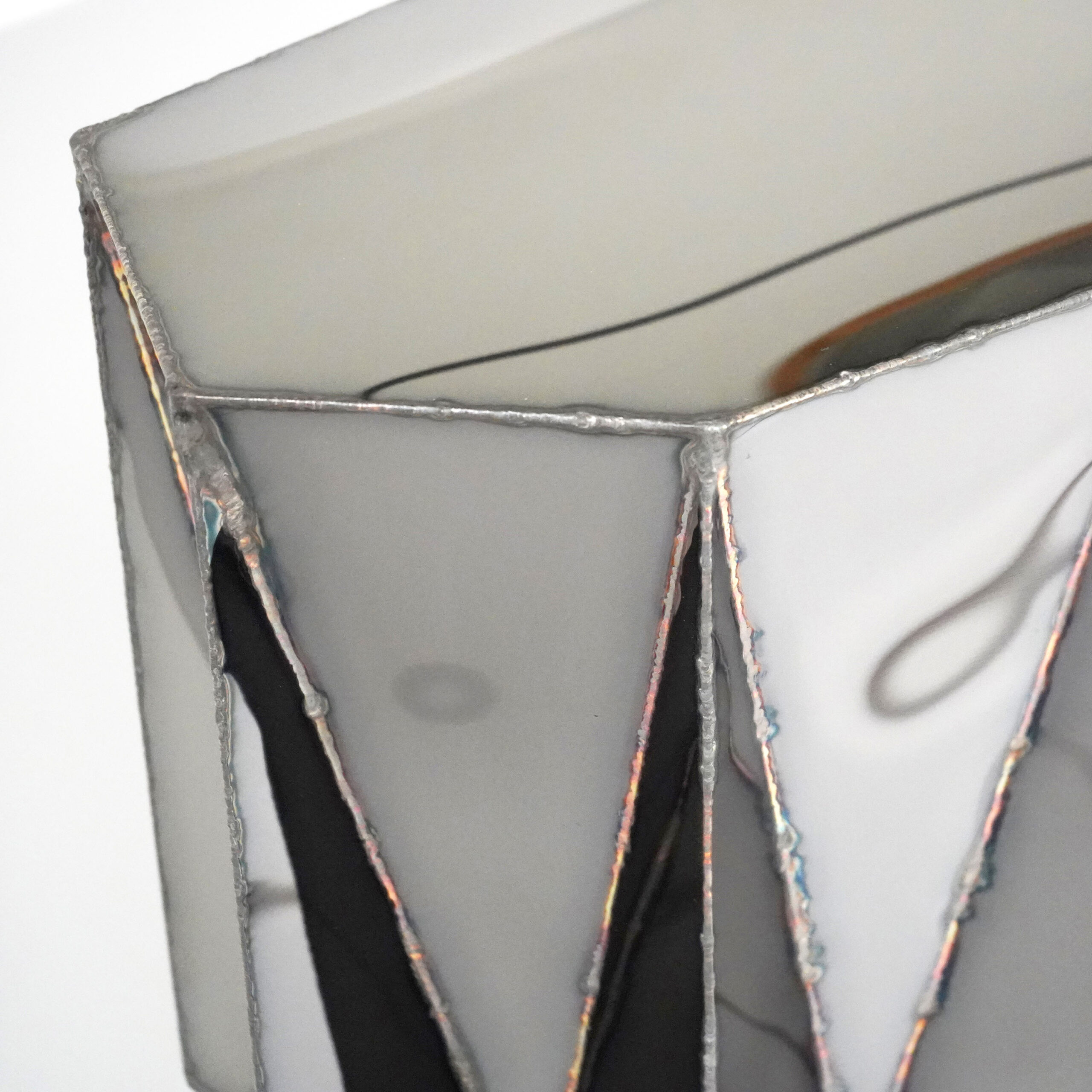 Jagged Edge Console in Welded Mirror Polished Stainless Steel by Julian Mayor 4