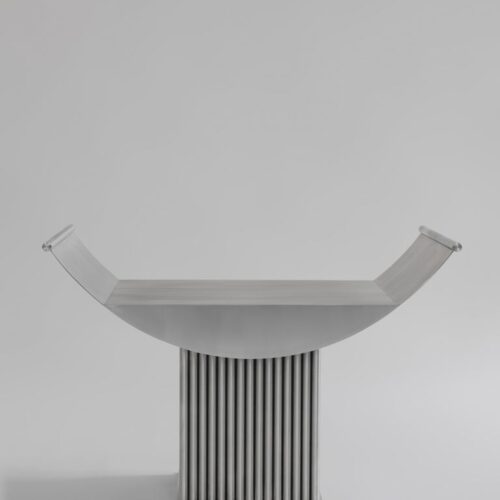 Limited Edition Curule Seat Stool in Stainless Steel by sashaxsasha 2