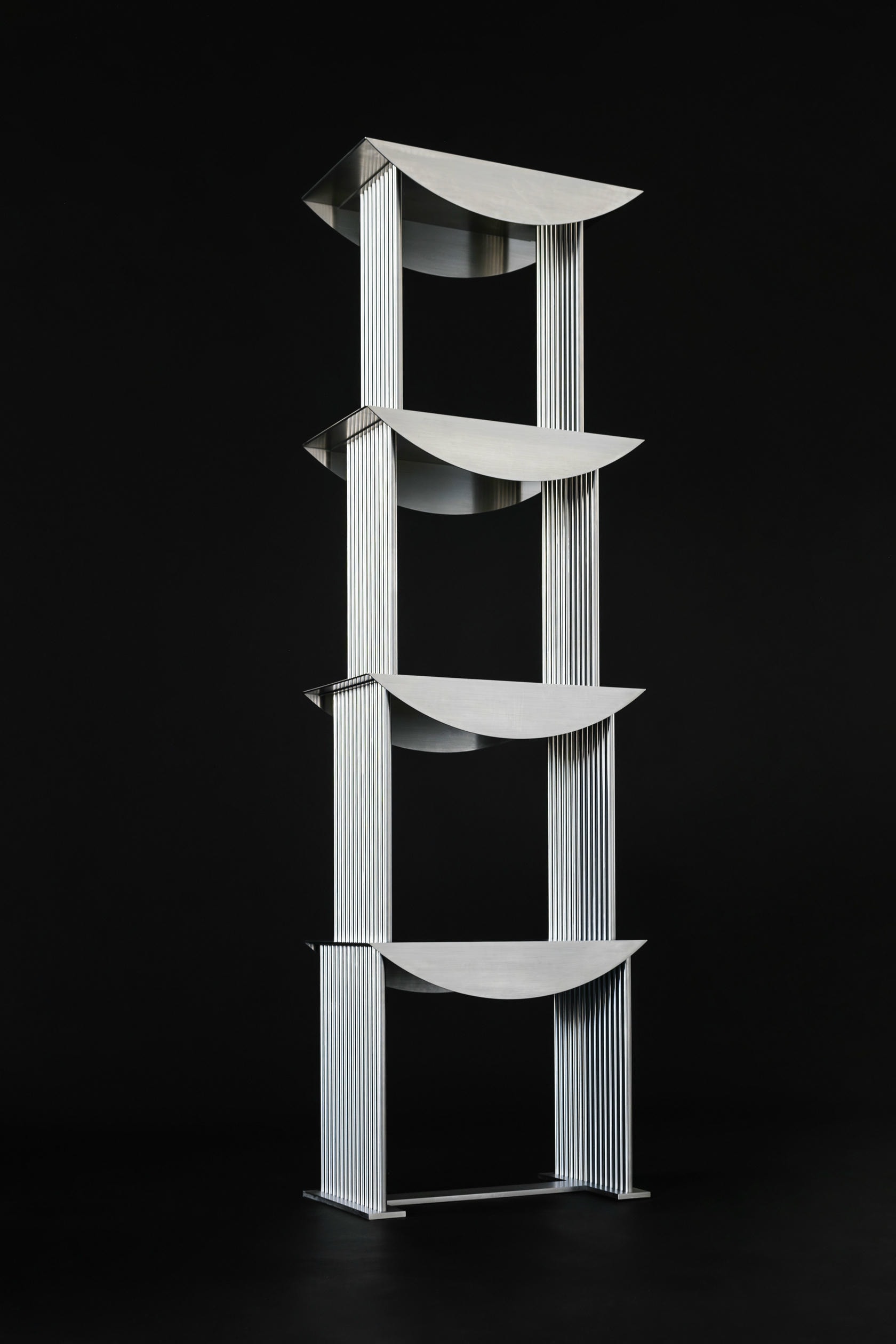 Limited Edition Etagere Standing Shelf in Stainless Steel by sashaxsasha 12