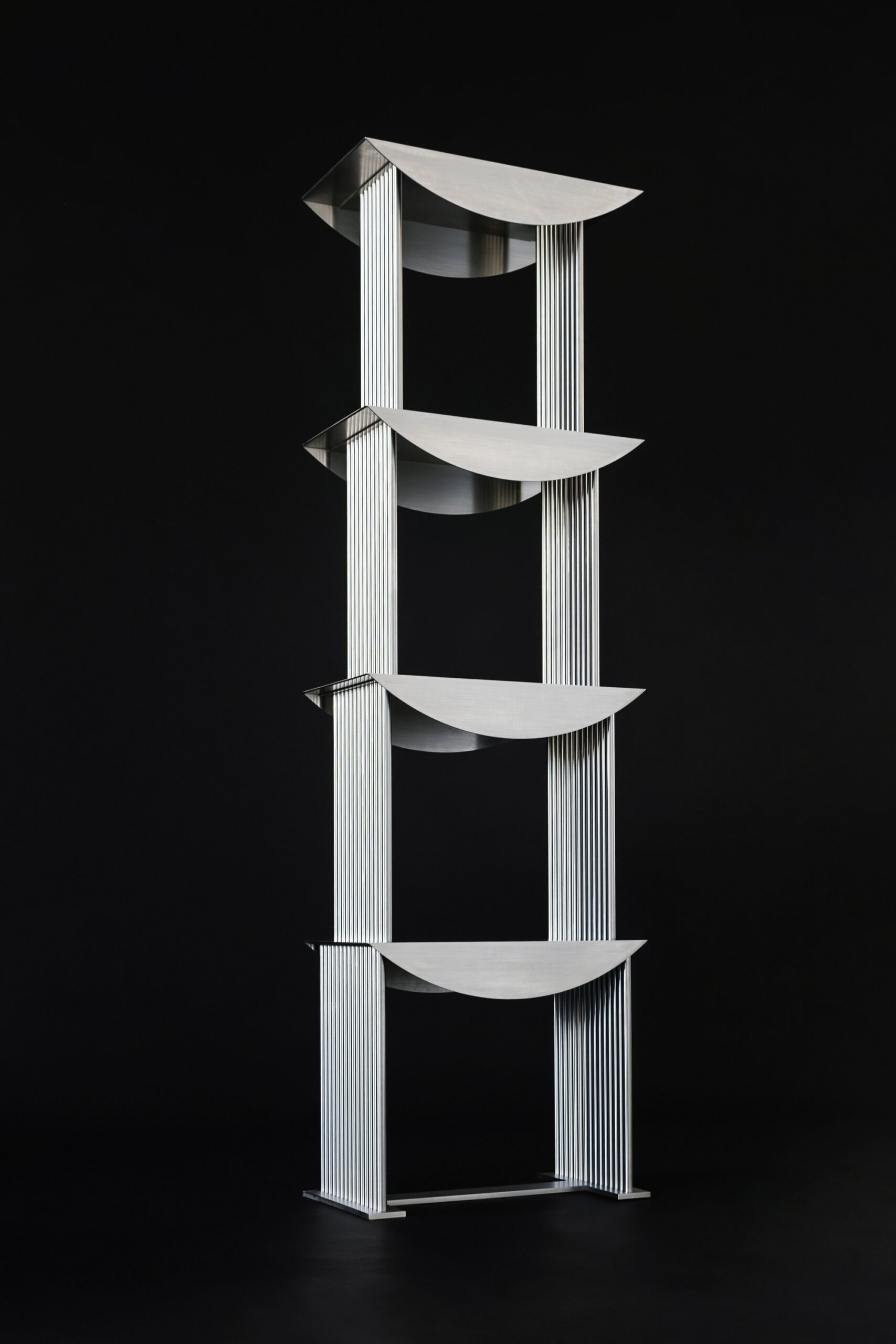 Limited Edition Etagere Standing Shelf in Stainless Steel by sashaxsasha 12