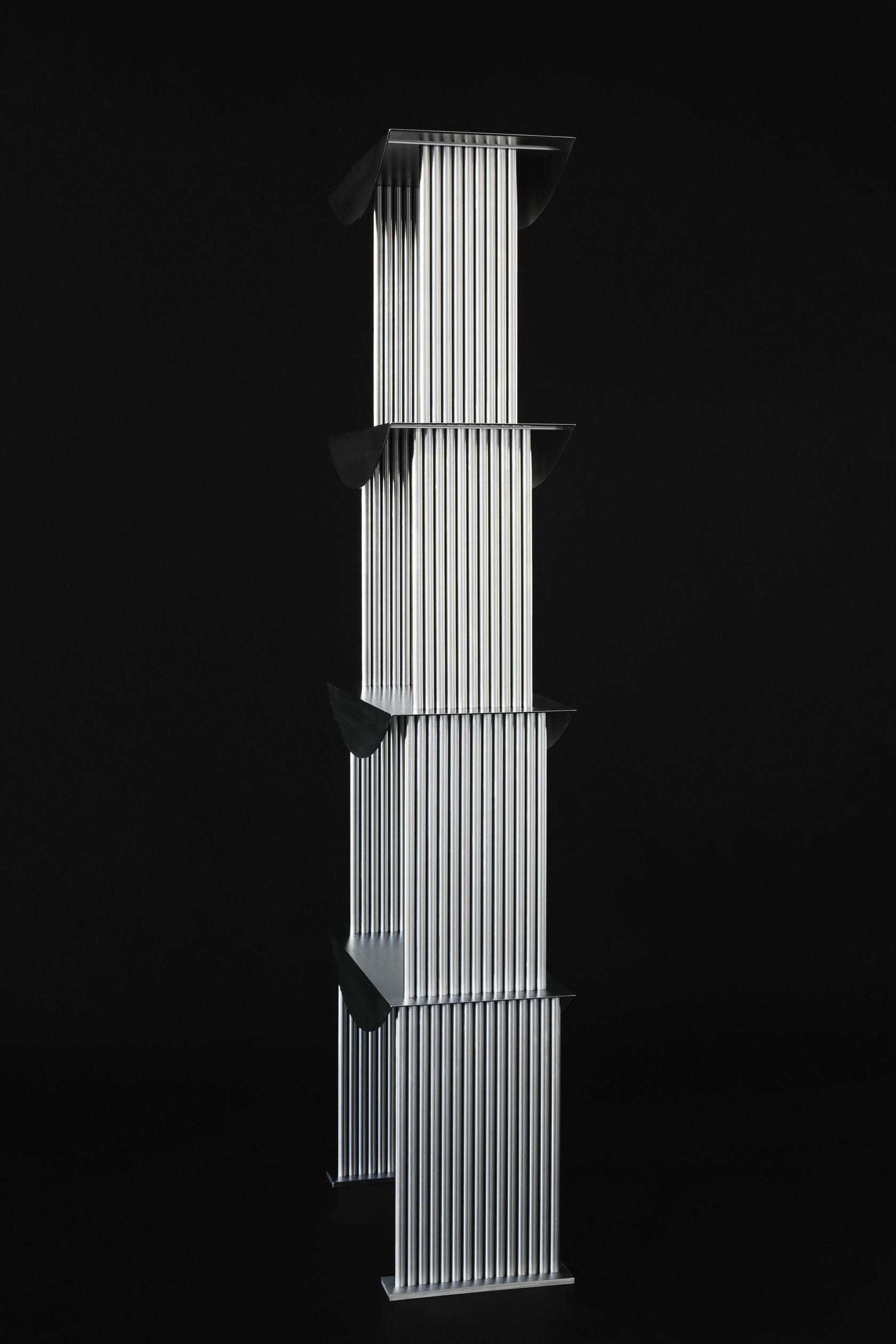 Limited Edition Etagere Standing Shelf in Stainless Steel by sashaxsasha 14