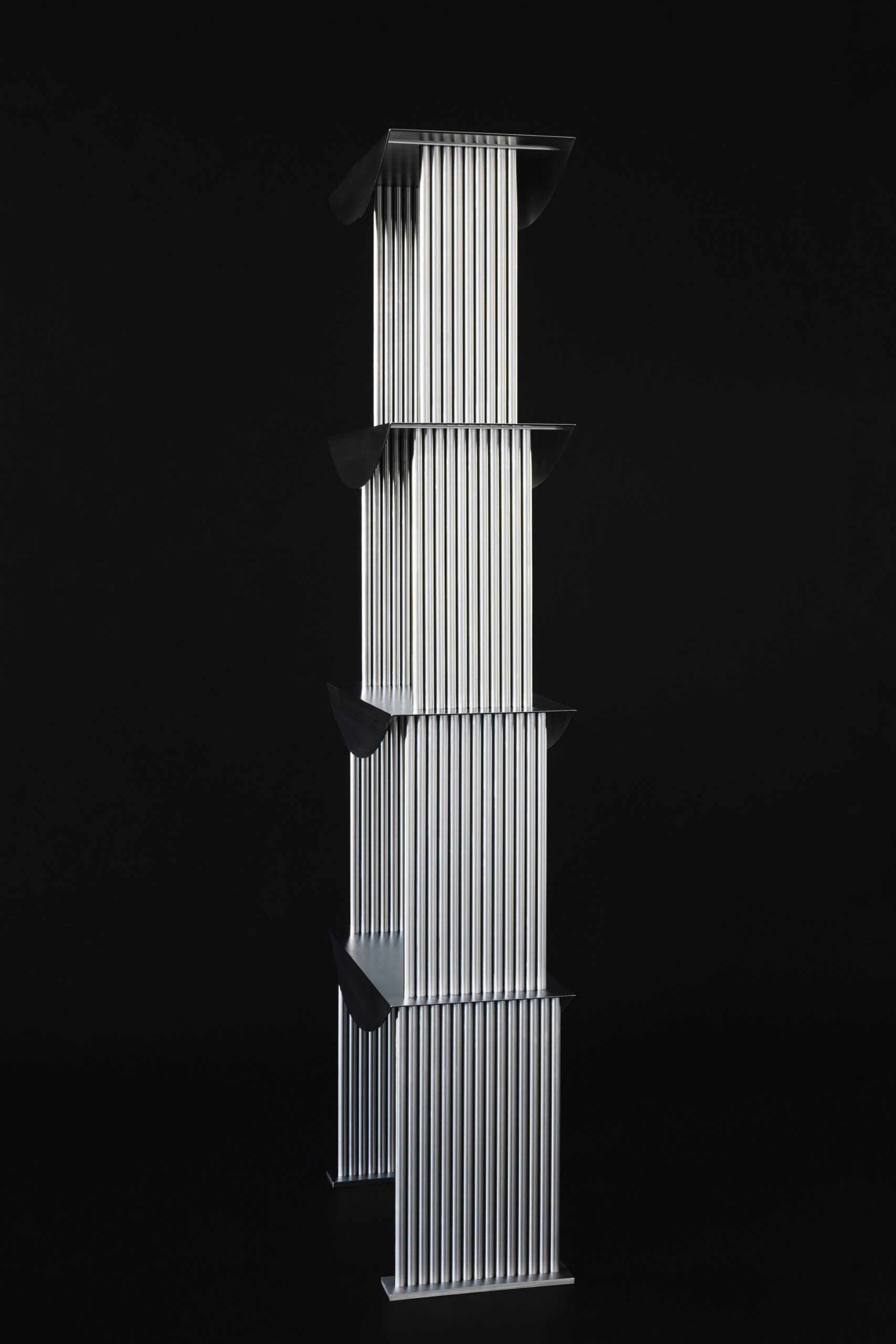 Limited Edition Etagere Standing Shelf in Stainless Steel by sashaxsasha 14