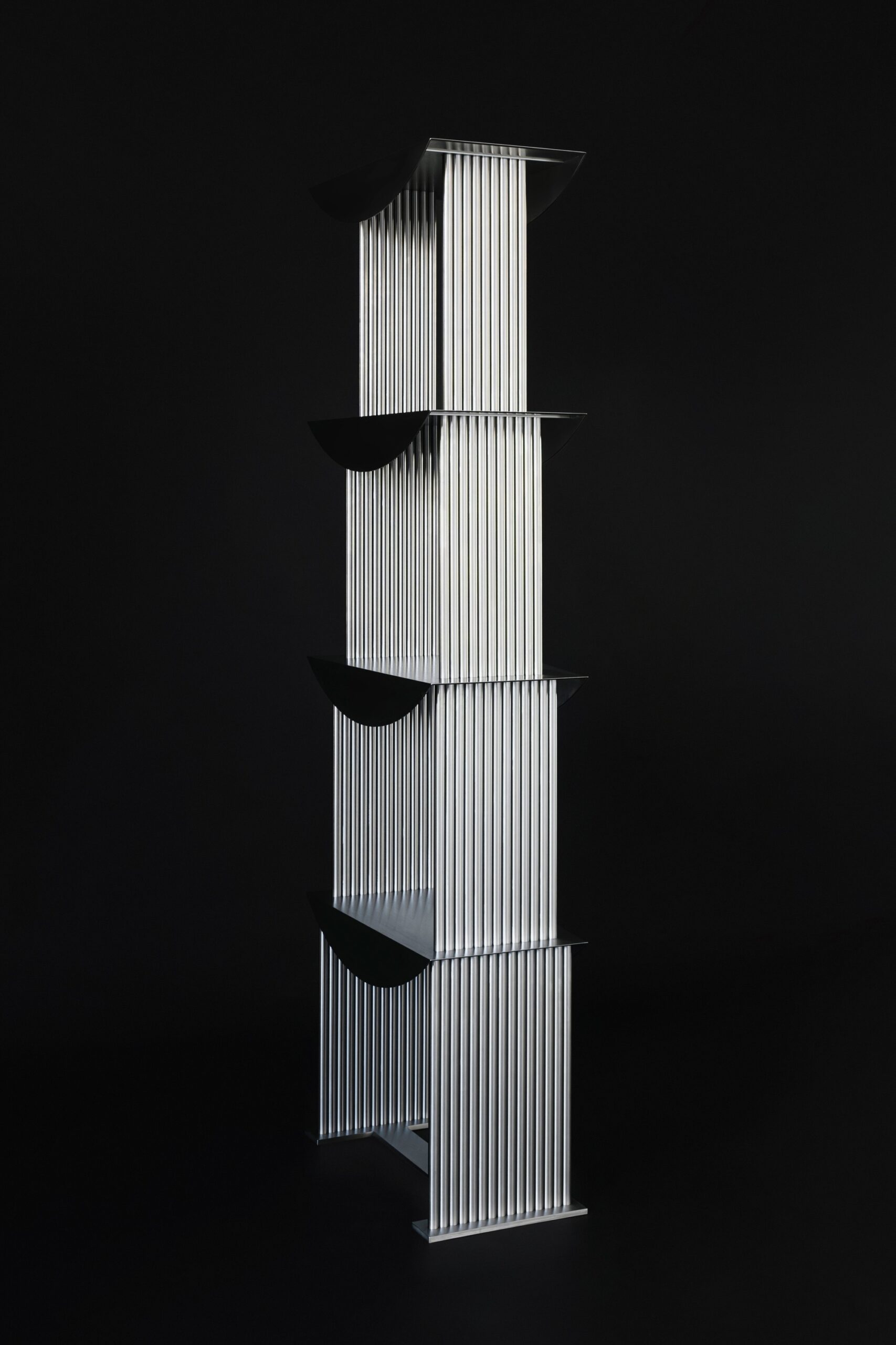 Limited Edition Etagere Standing Shelf in Stainless Steel by sashaxsasha 15