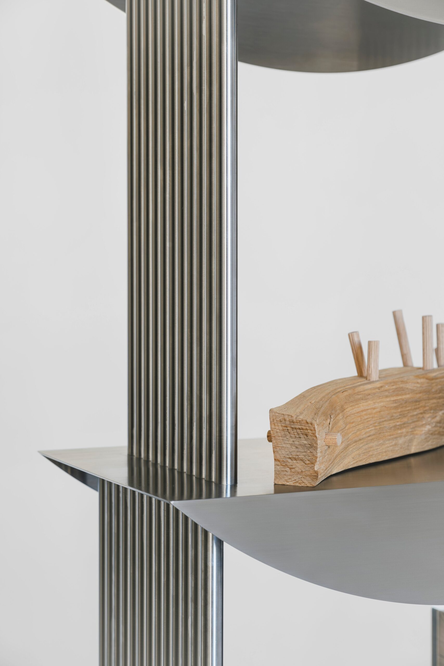 Limited Edition Etagere Standing Shelf in Stainless Steel by sashaxsasha 4