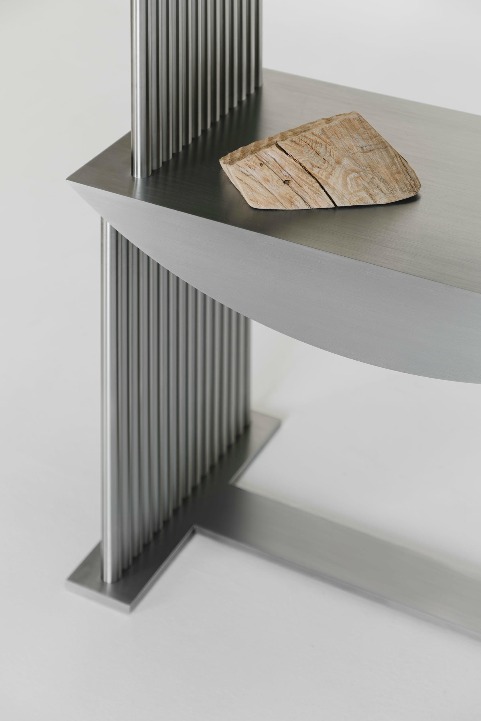 Limited Edition Etagere Standing Shelf in Stainless Steel by sashaxsasha 6