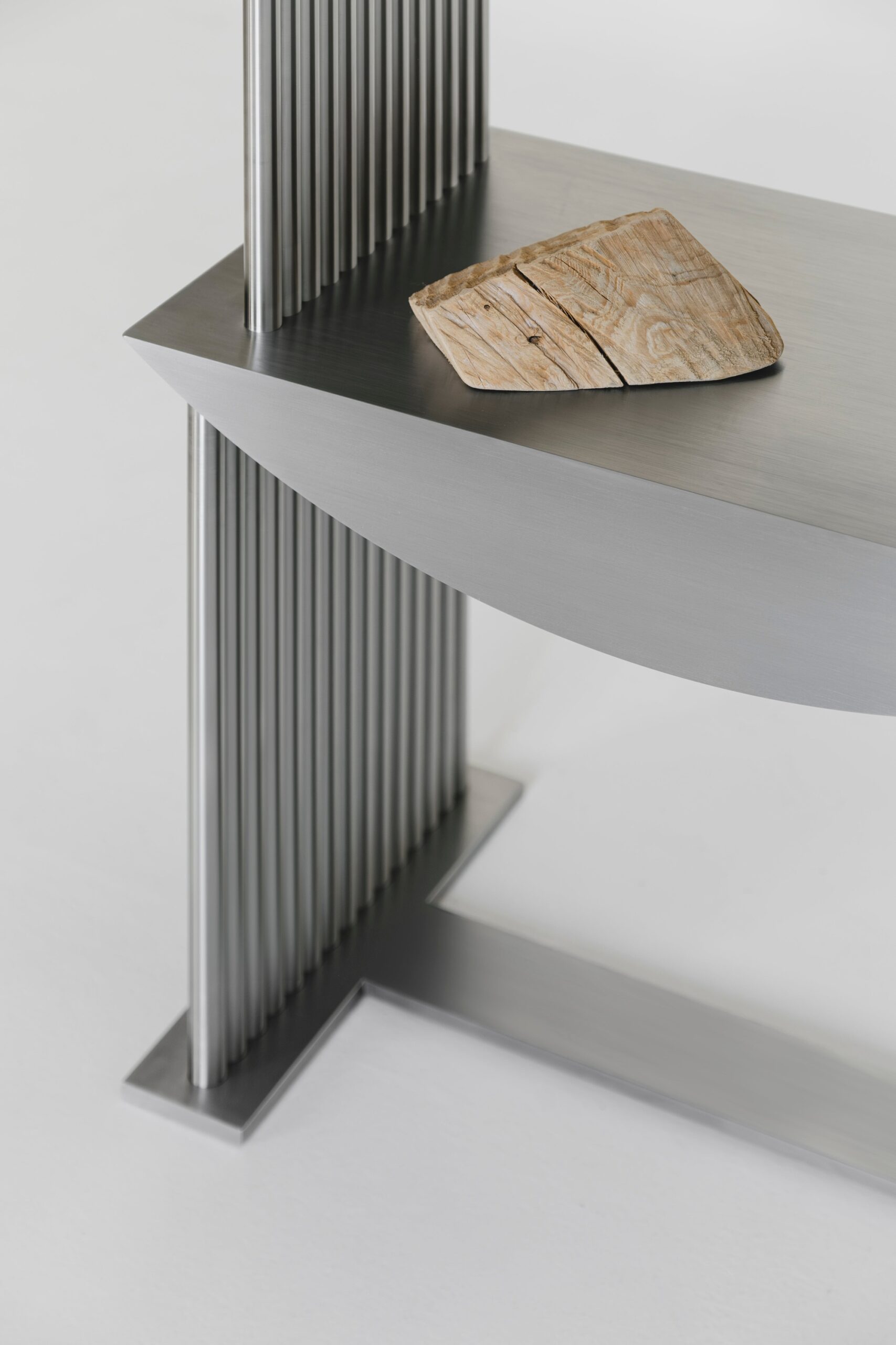 Limited Edition Etagere Standing Shelf in Stainless Steel by sashaxsasha 6