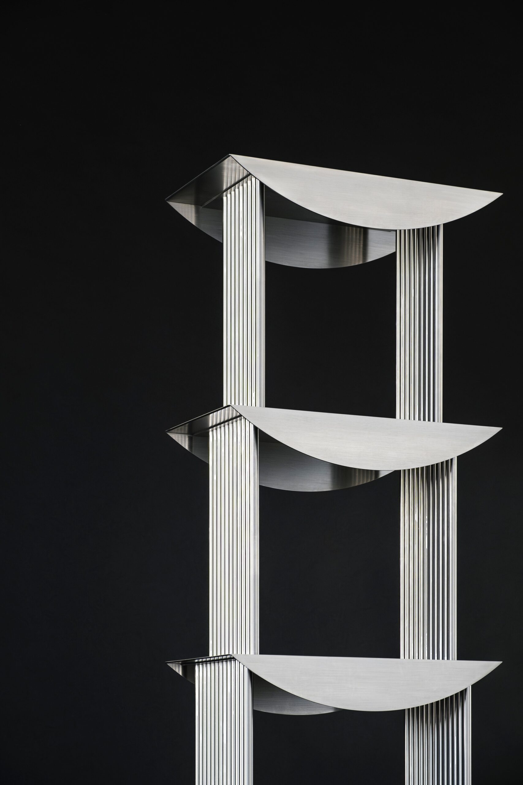 Limited Edition Etagere Standing Shelf in Stainless Steel by sashaxsasha 7