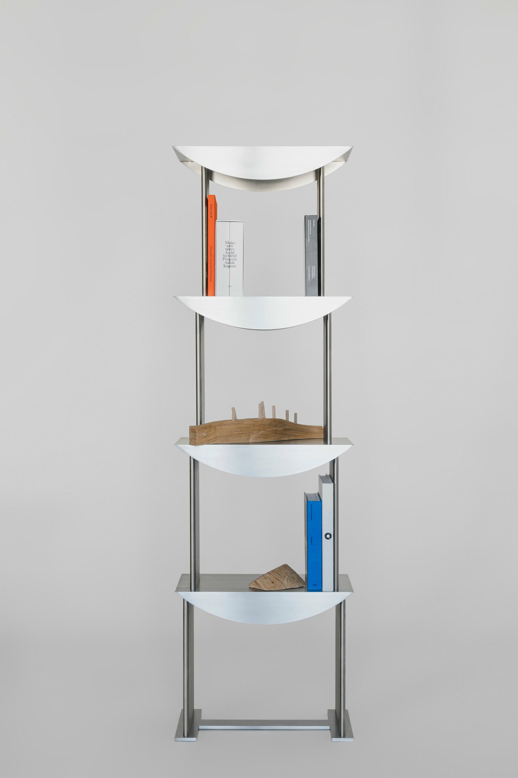 Limited Edition Etagere Standing Shelf in Stainless Steel by sashaxsasha 8
