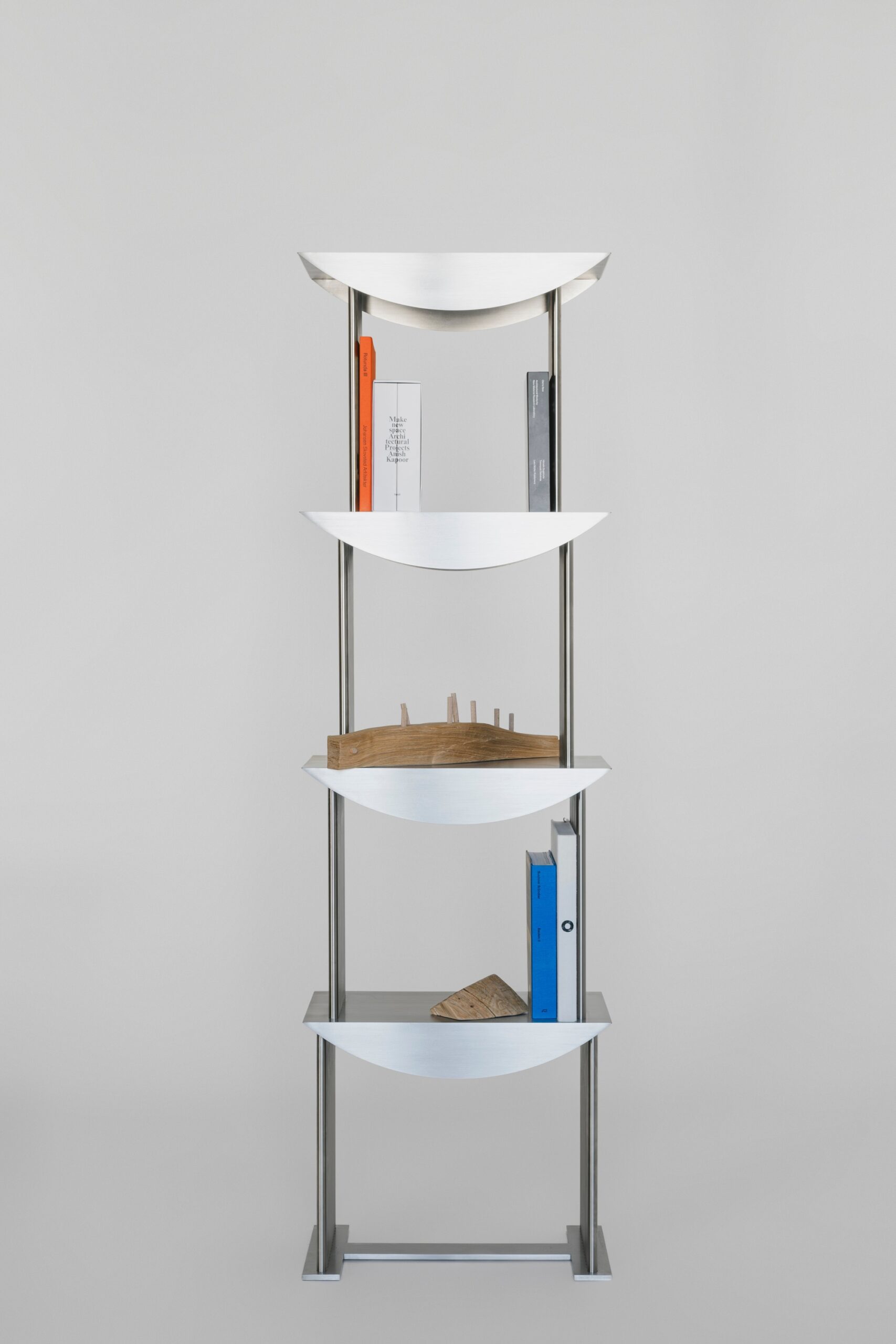 Limited Edition Etagere Standing Shelf in Stainless Steel by sashaxsasha 8