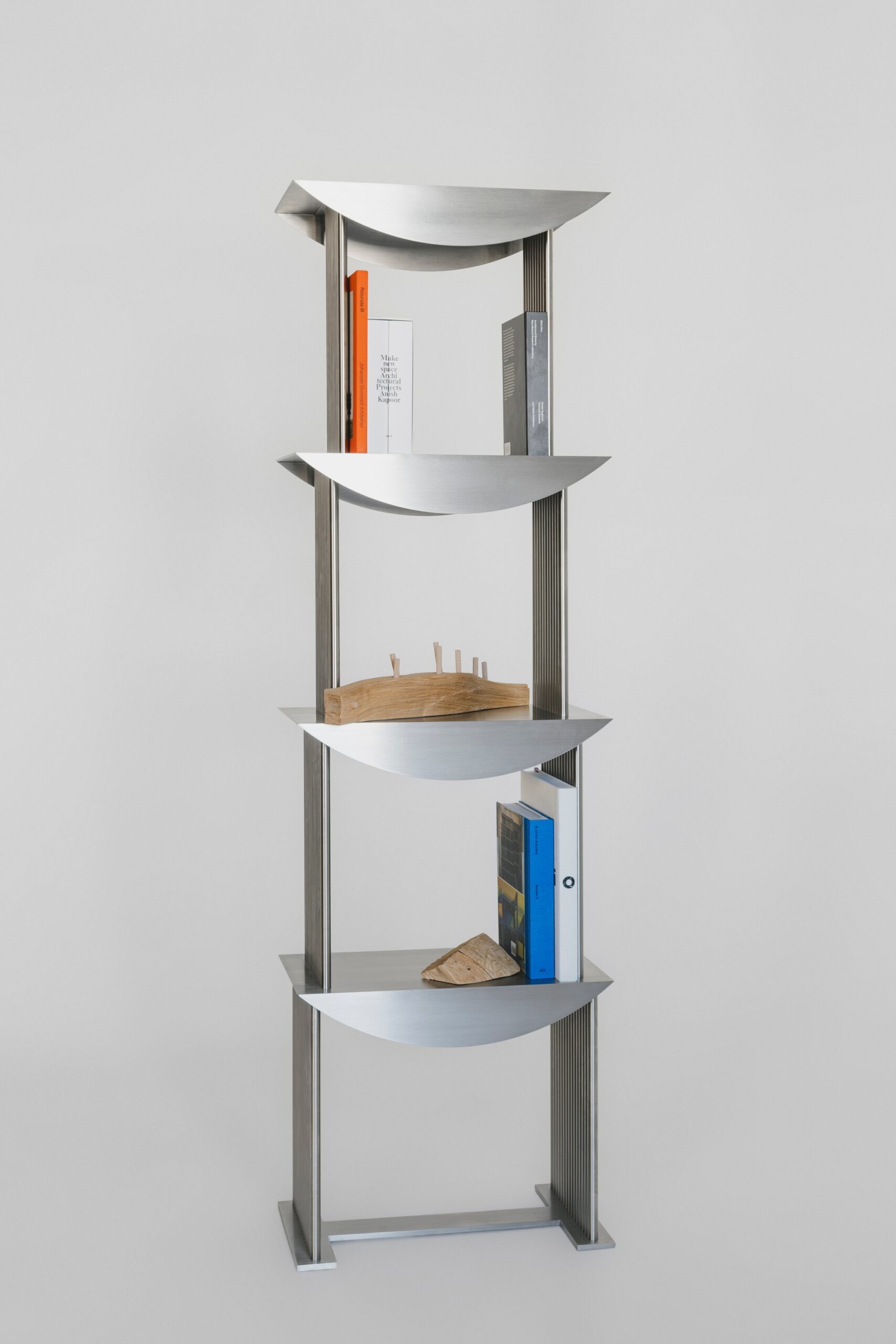 Limited Edition Etagere Standing Shelf in Stainless Steel by sashaxsasha 9